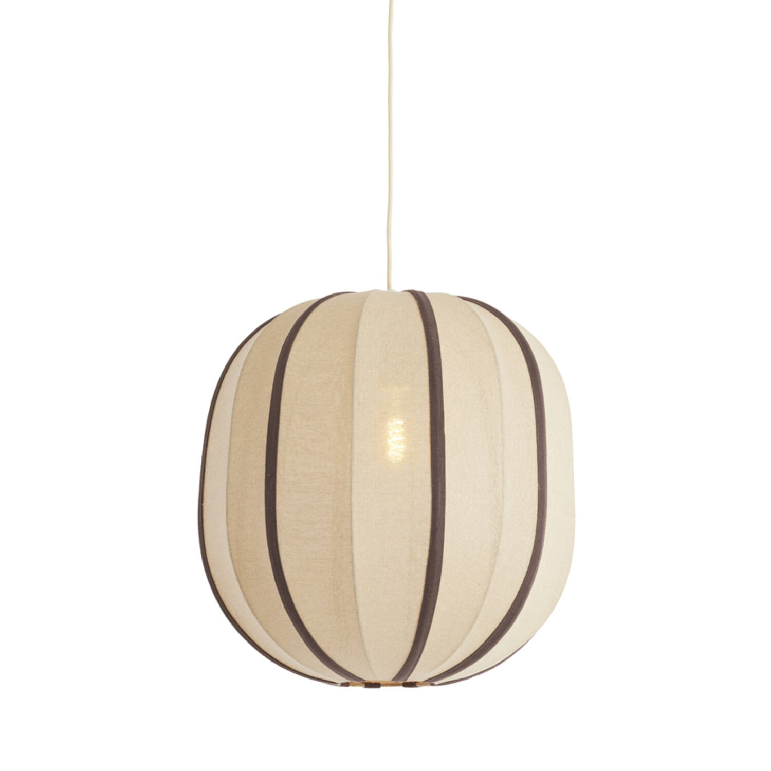 Hanging lamp Ø51x48 cm ESMIRIA natural+dark brown