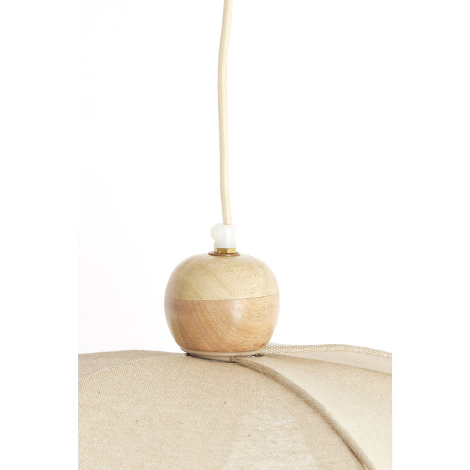 Hanging lamp Ø60x30 cm LAVRIRIA natural+wood