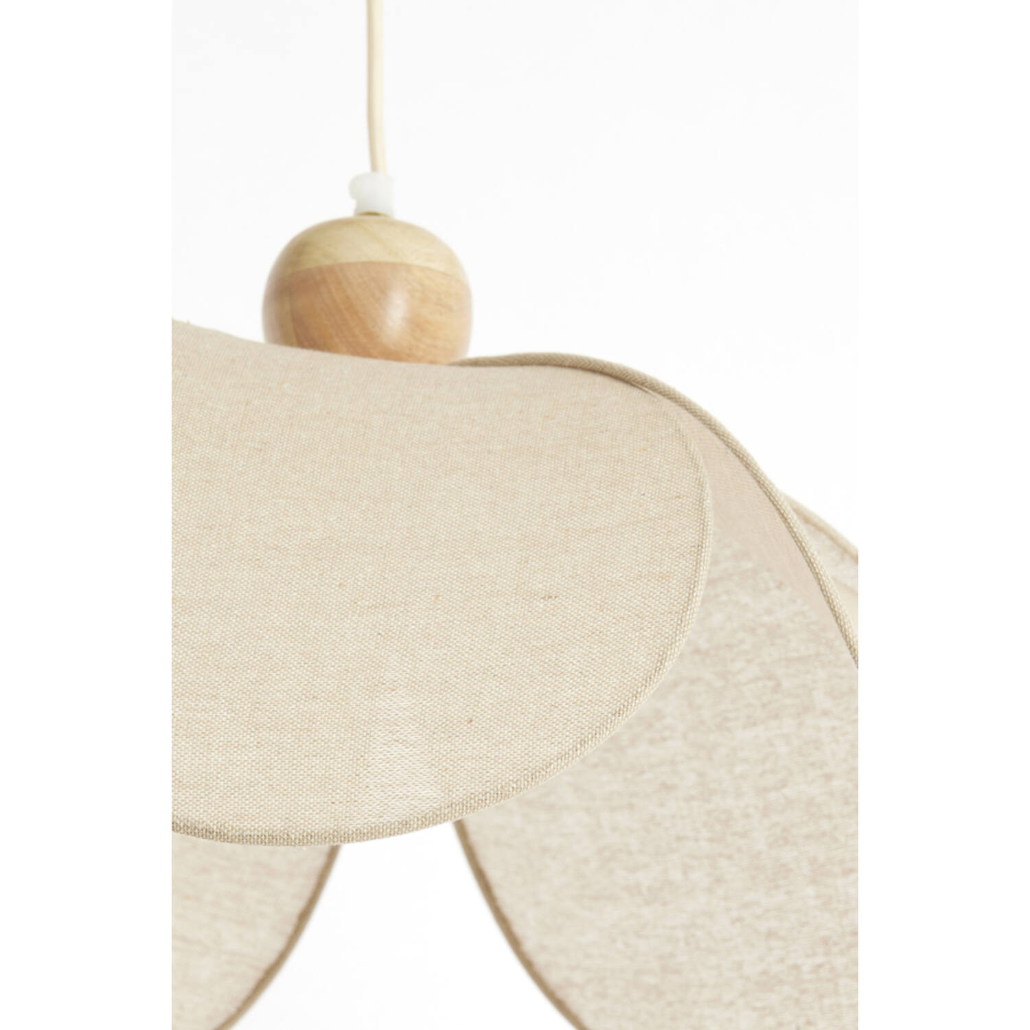 Hanging lamp Ø60x30 cm LAVRIRIA natural+wood
