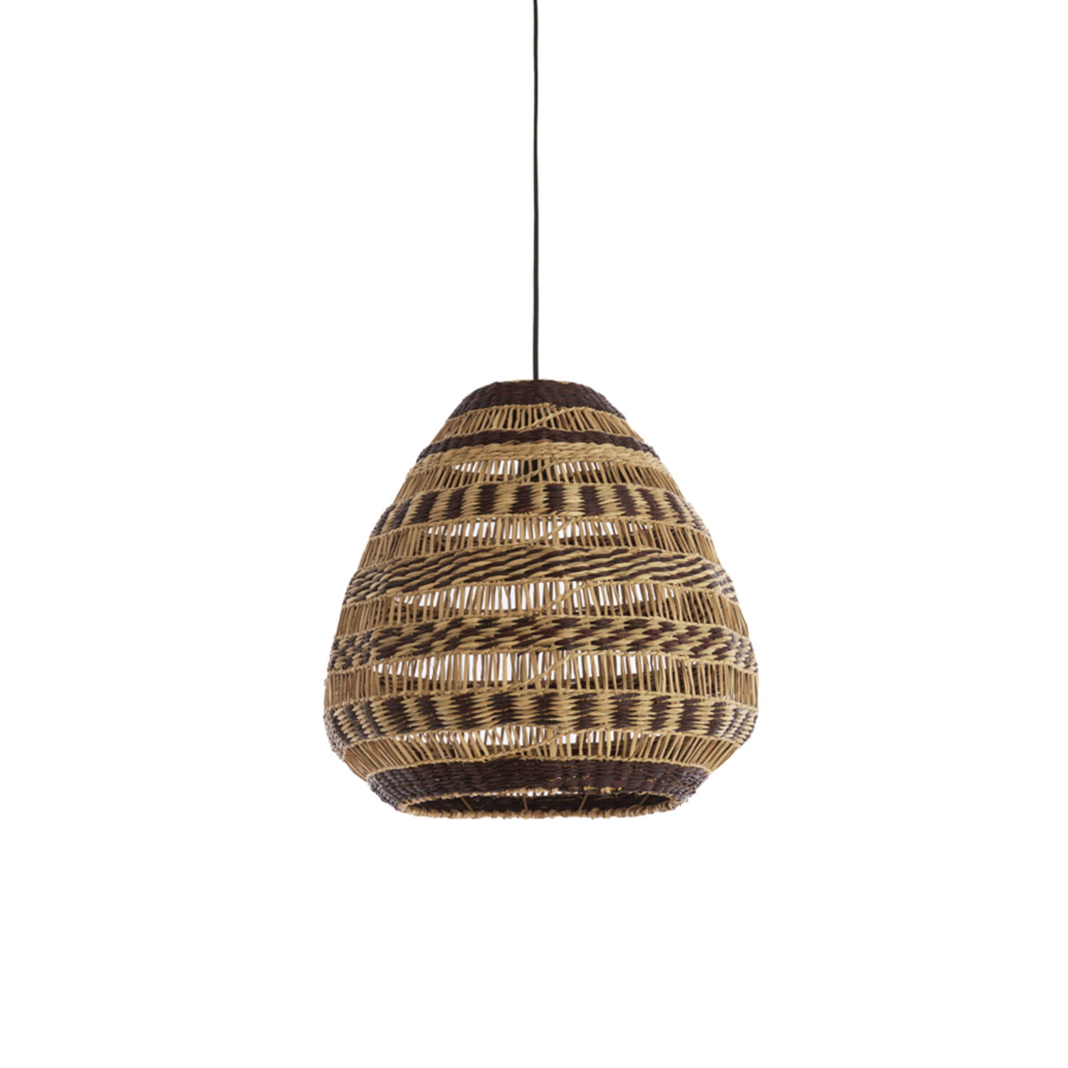 Hanging lamp Ø47x46 cm SOLUNA seagrass natural+brown