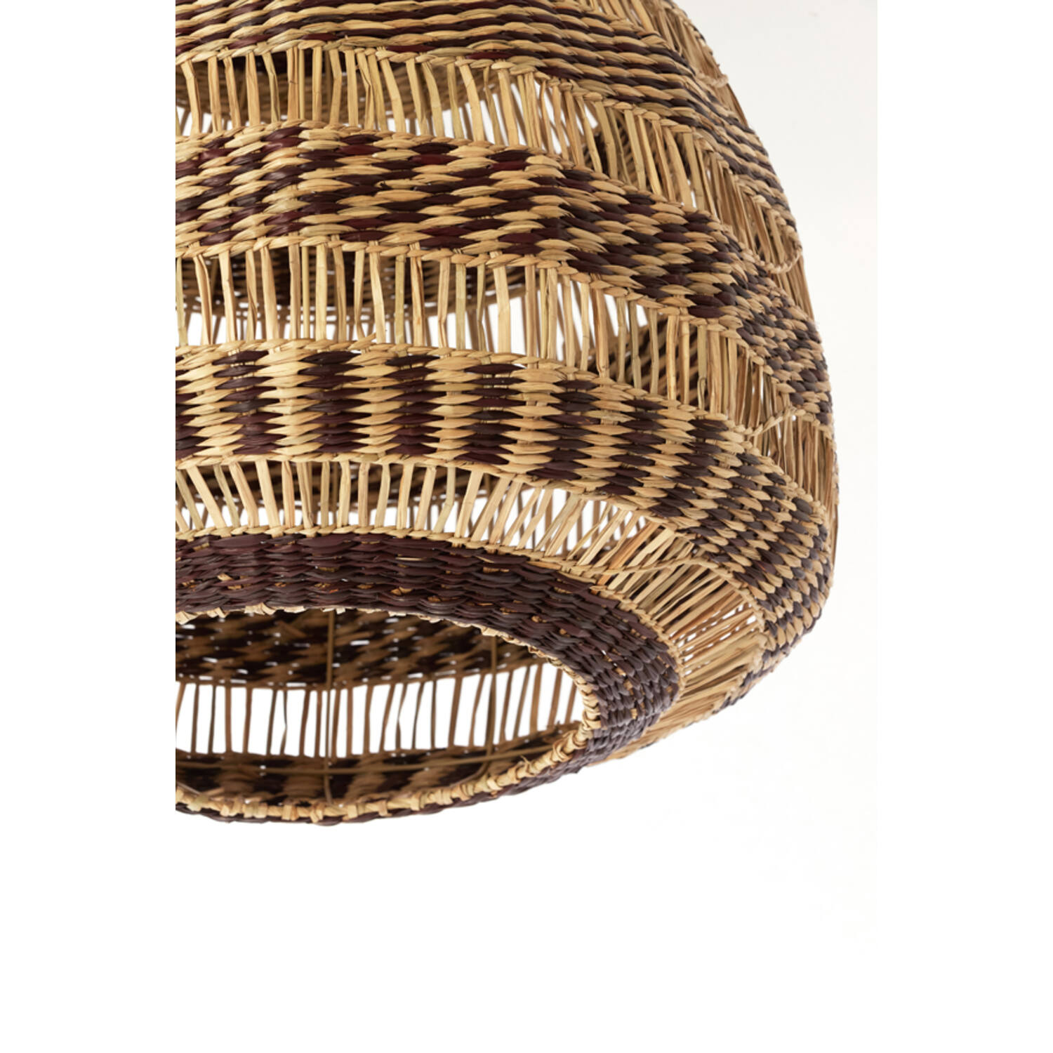 Hanging lamp Ø47x46 cm SOLUNA seagrass natural+brown