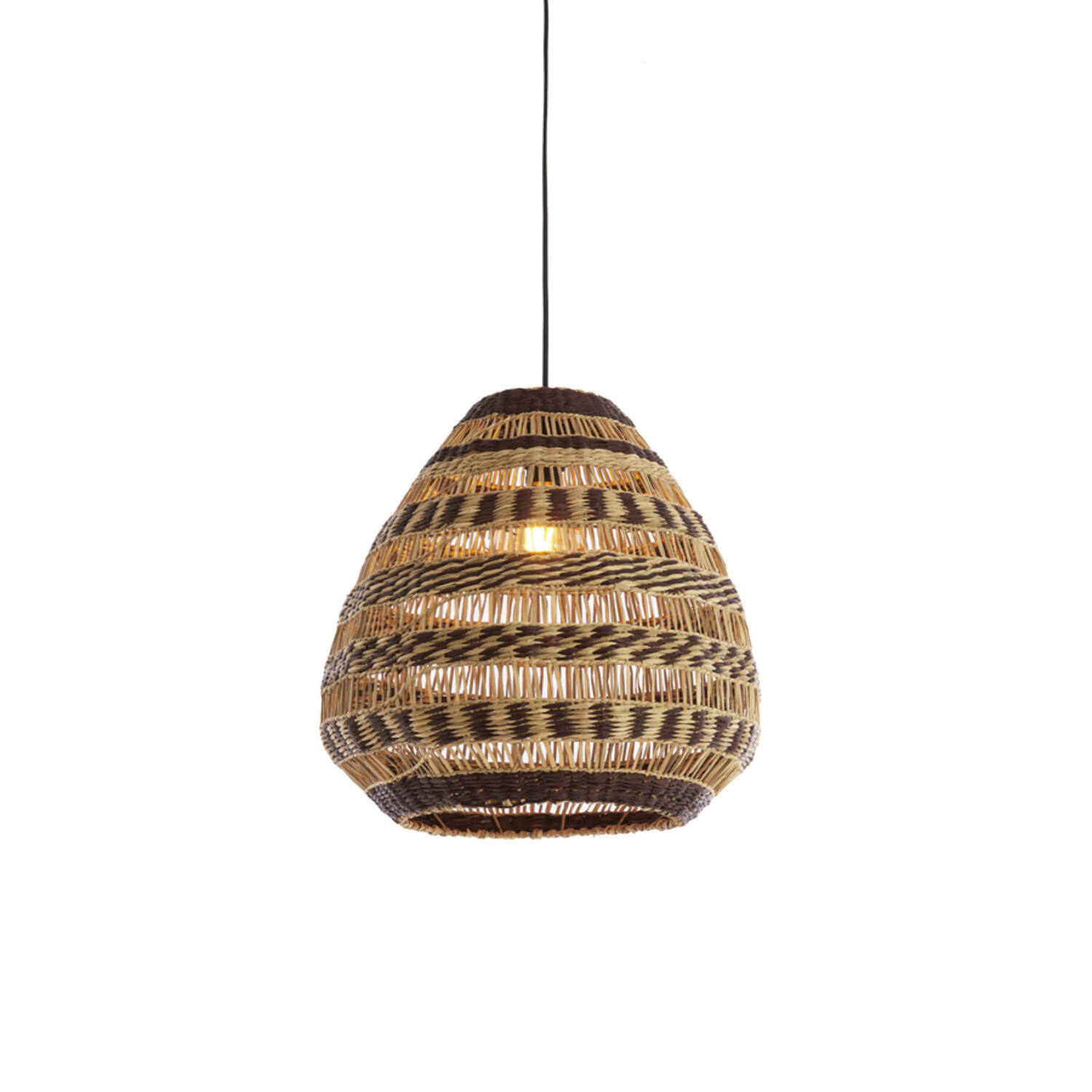 Hanging lamp Ø47x46 cm SOLUNA seagrass natural+brown