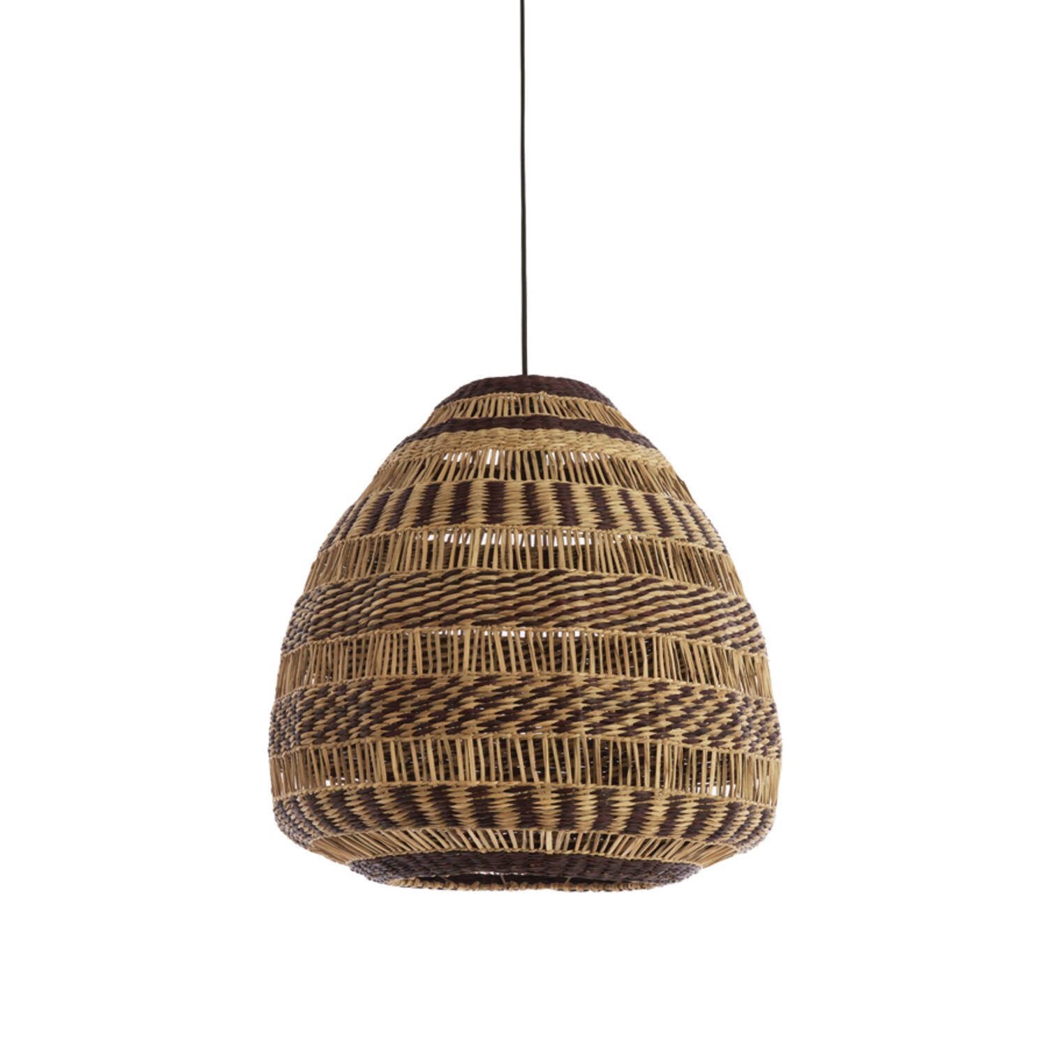 Hanging lamp Ø56x55 cm SOLUNA seagrass natural+brown