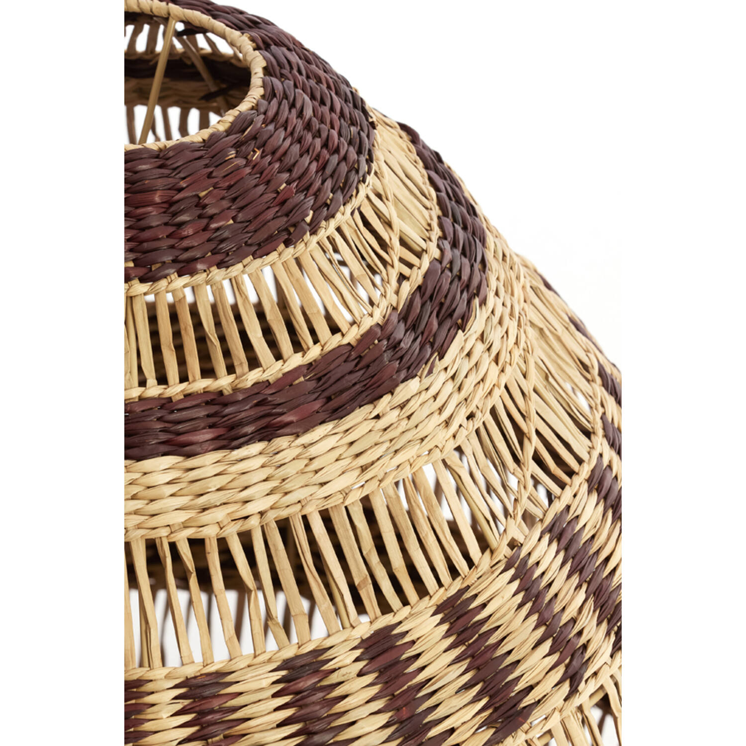 Hanging lamp Ø56x55 cm SOLUNA seagrass natural+brown