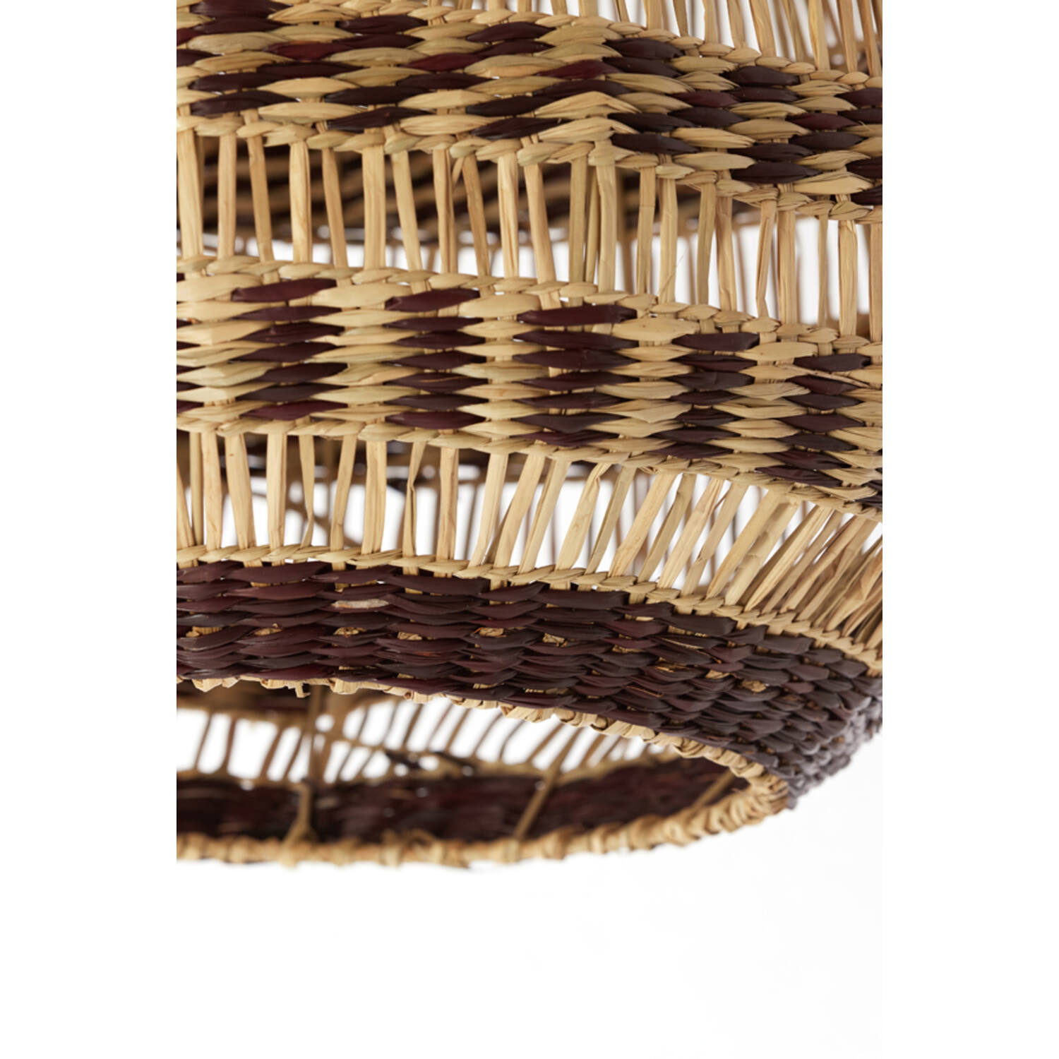 Hanging lamp Ø56x55 cm SOLUNA seagrass natural+brown