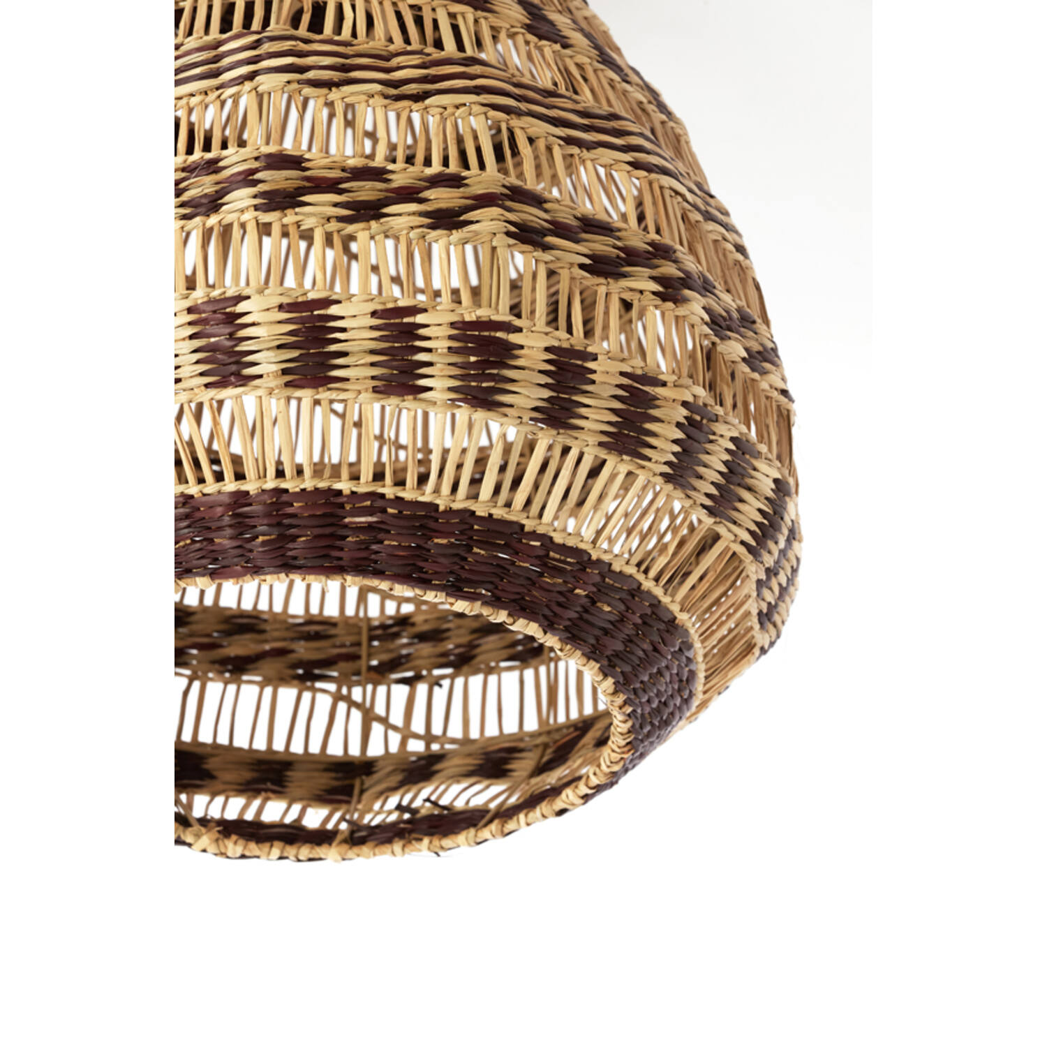 Hanging lamp Ø56x55 cm SOLUNA seagrass natural+brown
