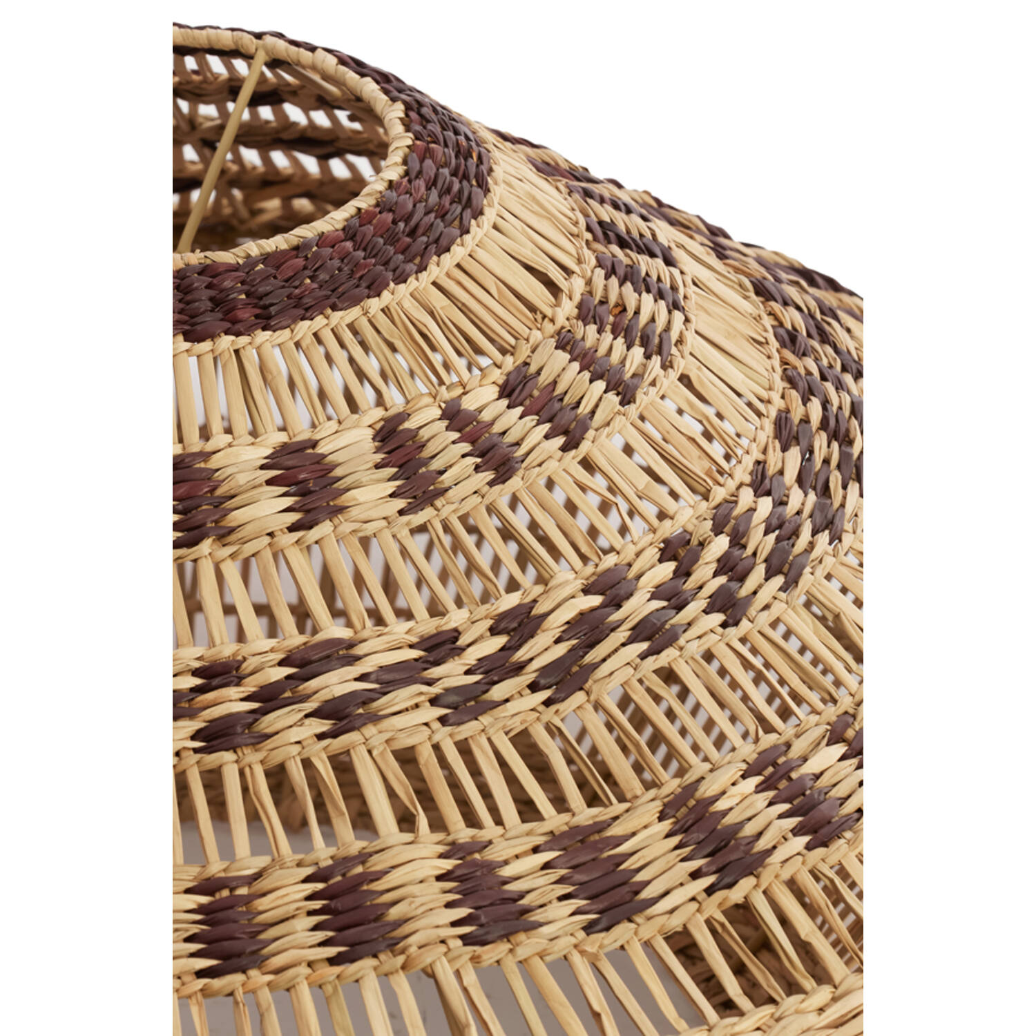 Hanging lamp Ø80x30 cm OWANA seagrass natural+brown