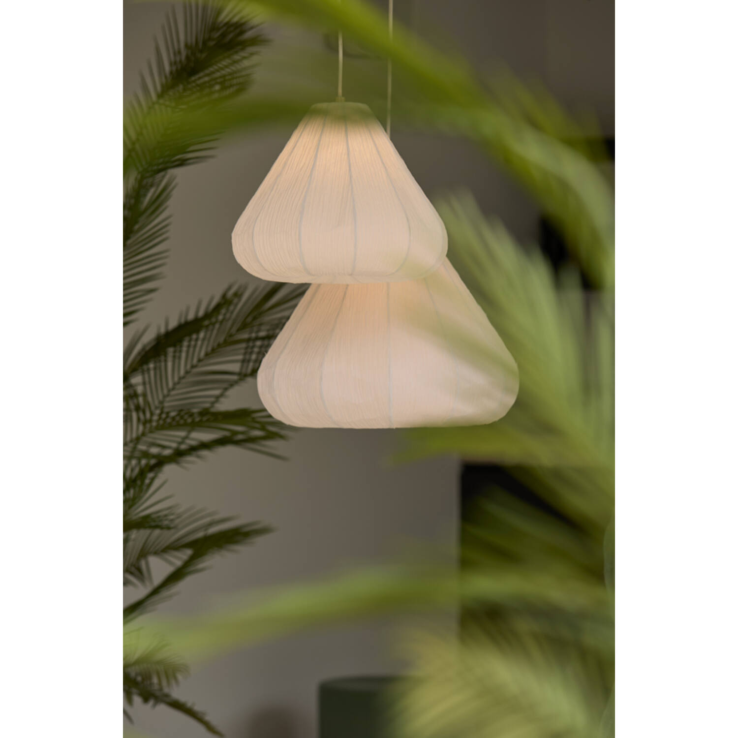 Hanging lamp Ø45x36 cm SARELLA paper white