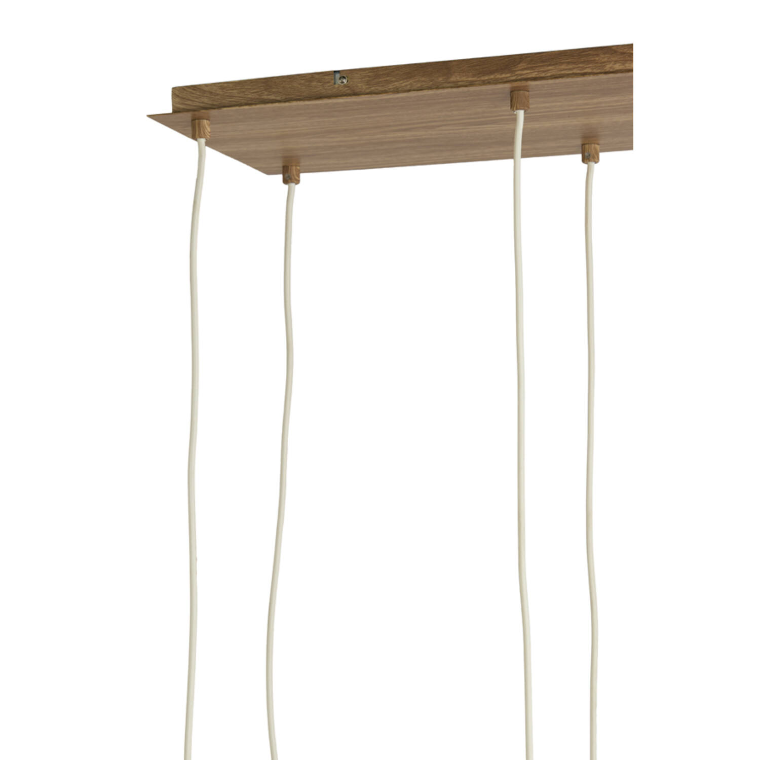 Hanging lamp 10L 144x49x97,5 cm HUXI wood print nat+linn crm