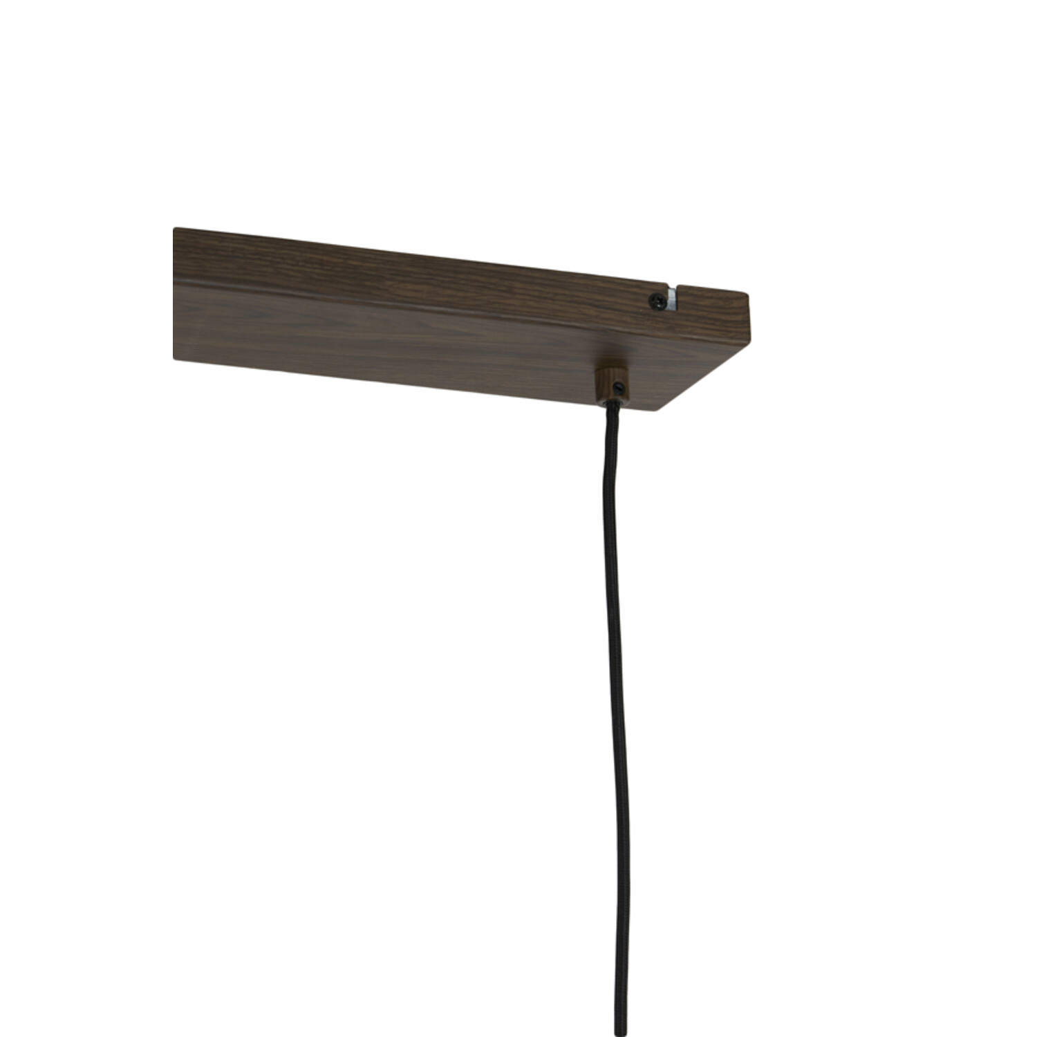 Hanging lamp 5L 117x10x27 cm DANIA wood prnt d brwn+rope crm