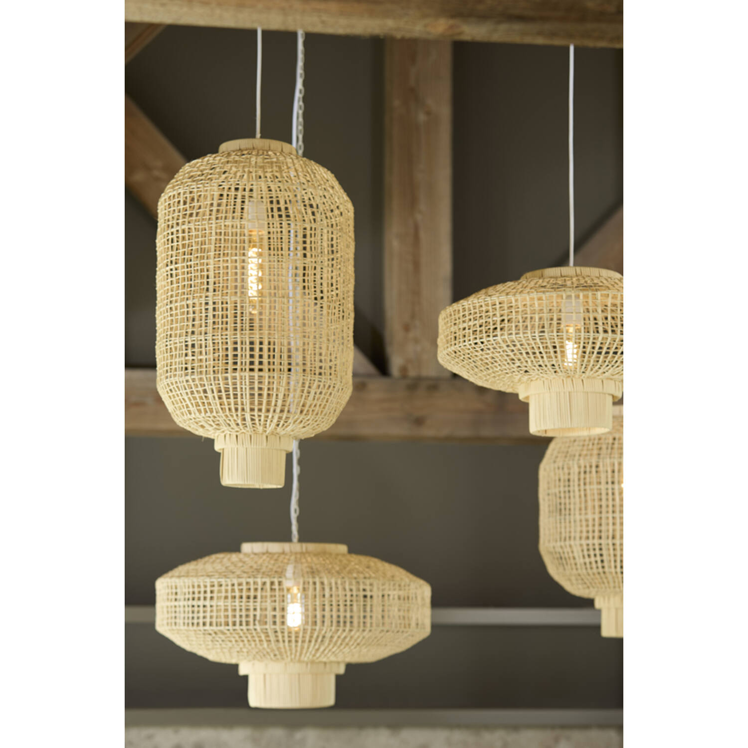 Hanging lamp Ø37x64,5 cm DORZAN rattan natural