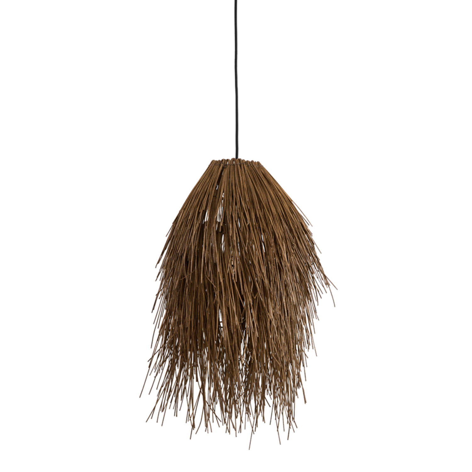 Hanging lamp Ø45x60 cm ARISCO rattan dark brown