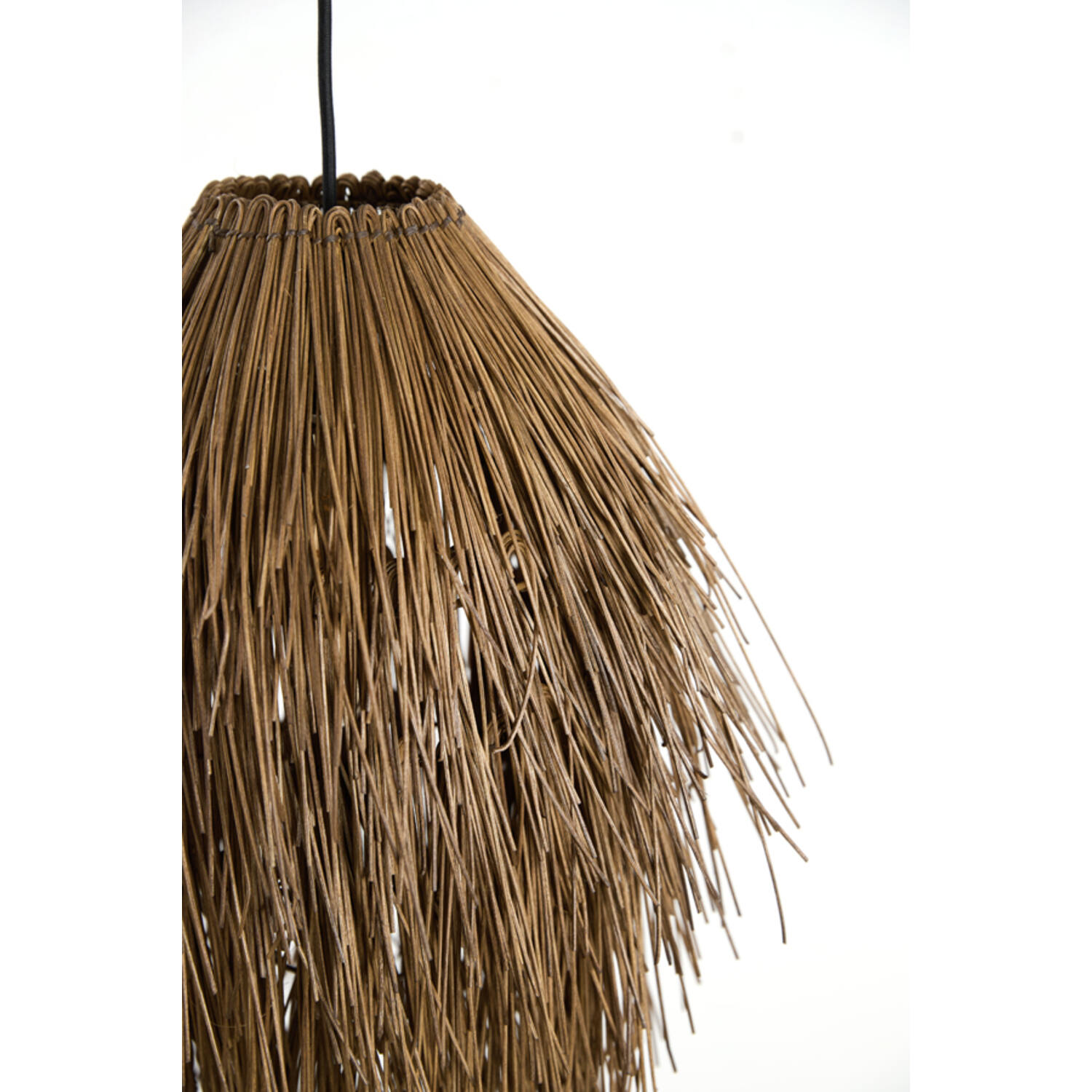 Hanging lamp Ø45x60 cm ARISCO rattan dark brown