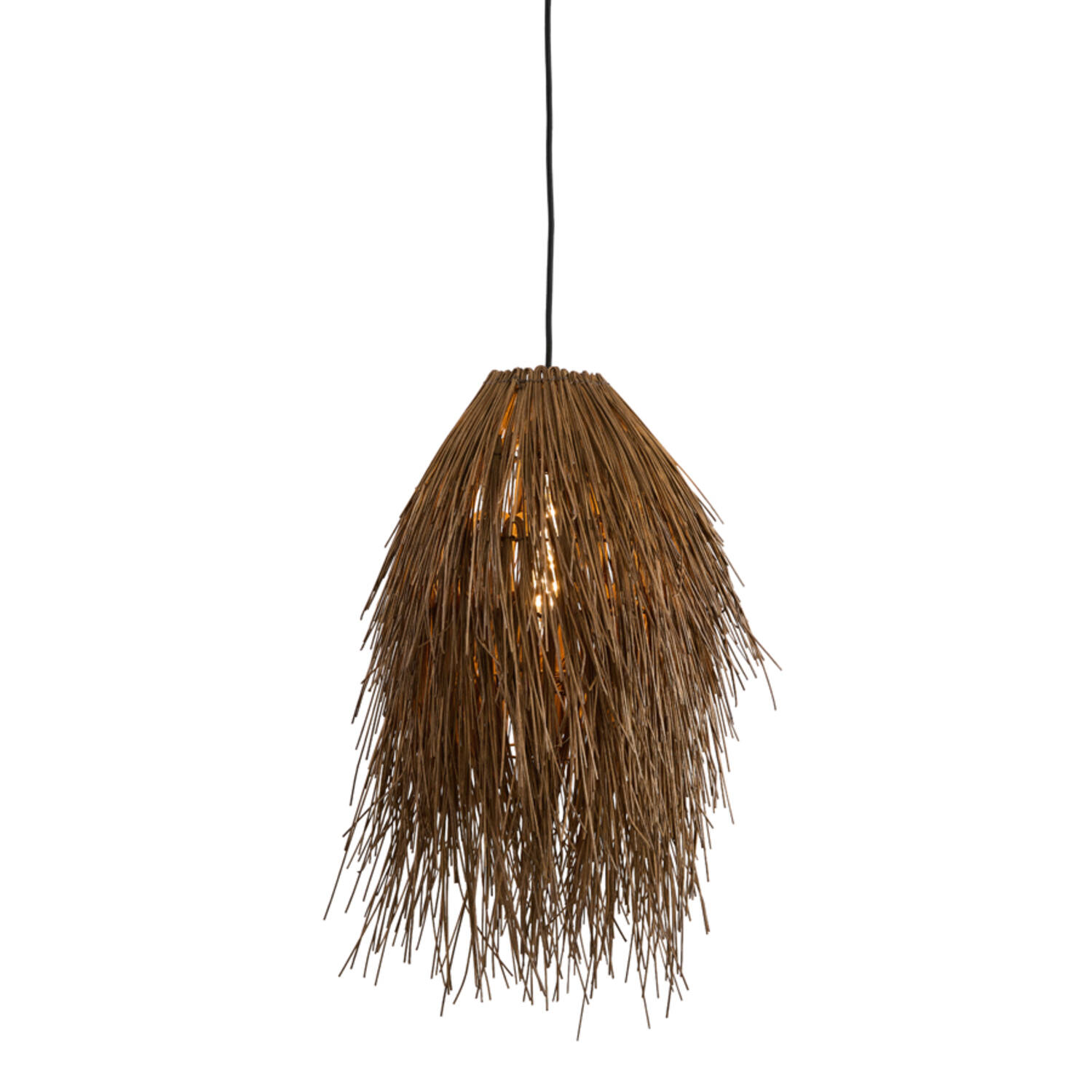 Hanging lamp Ø45x60 cm ARISCO rattan dark brown