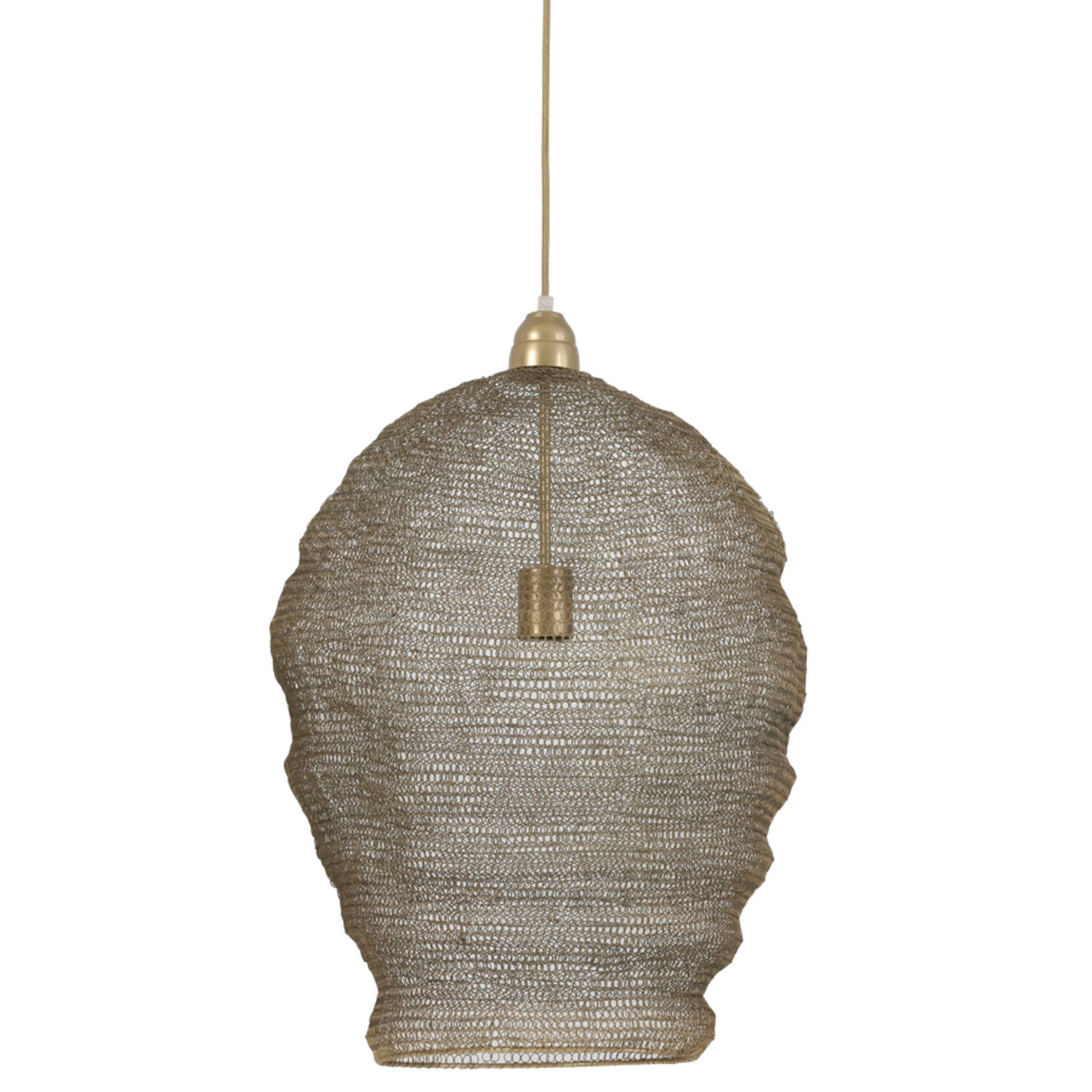 Hanglamp Ø45x60 cm NIKKI gaas antiek brons