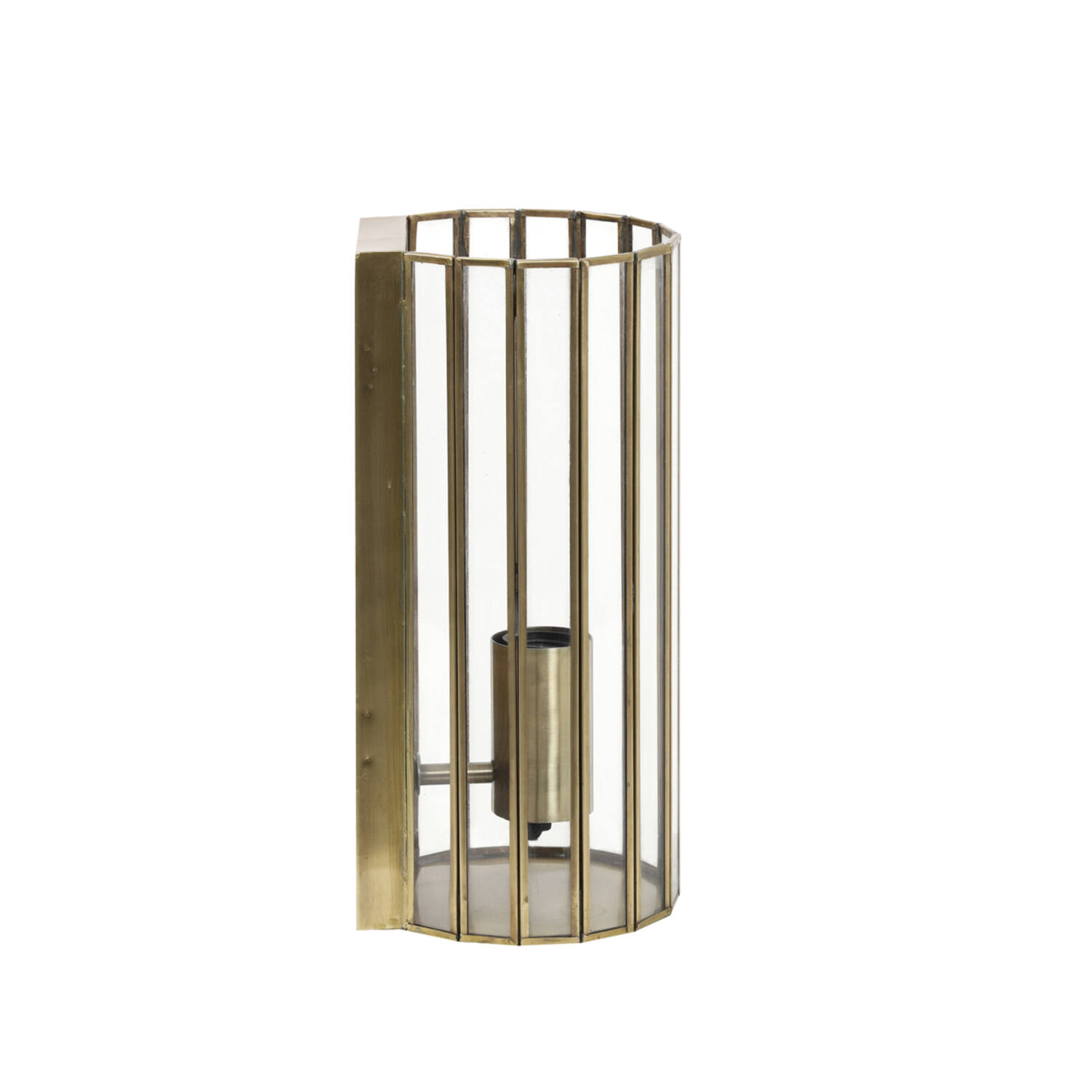 Wandlamp 14x13x30,5 cm STRØBY antiek brons+glas