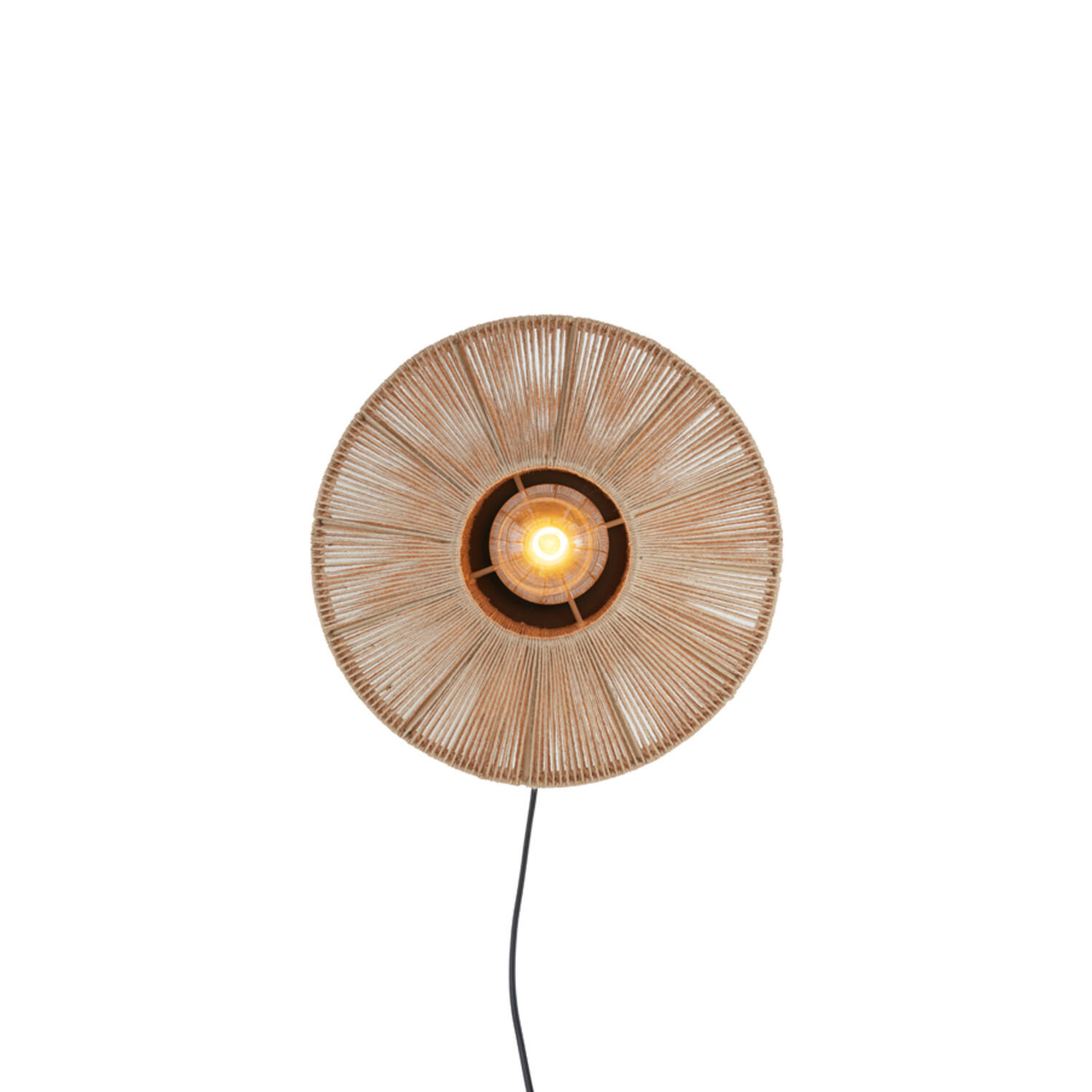 Wall lamp Ø31x31 cm LYRA natural+matt black