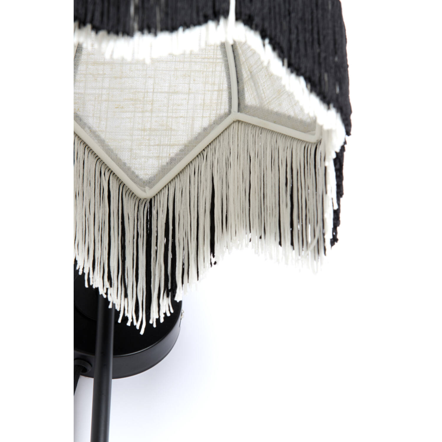 Wall lamp 33x25x47 cm SULINA linen white+black