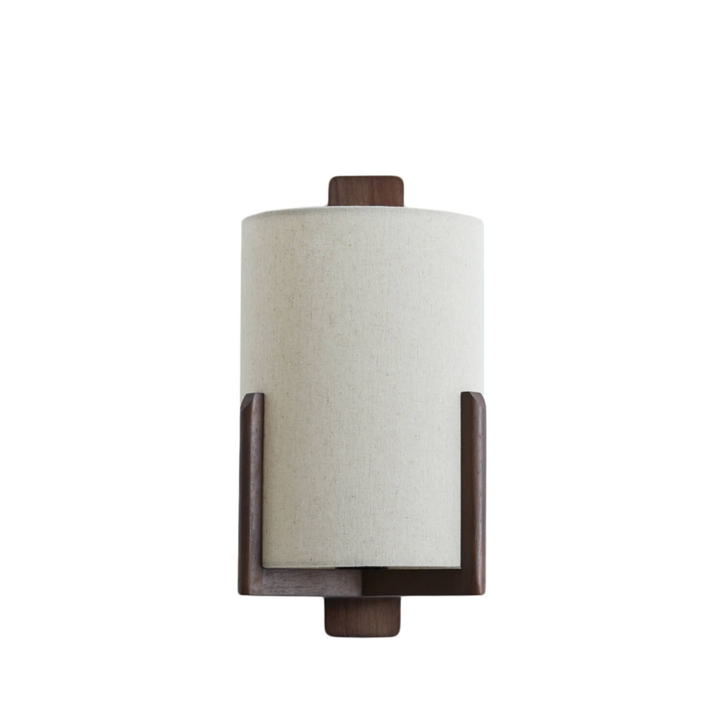 Wall lamp 22x18x36 cm LITTO dark brown+linen natural