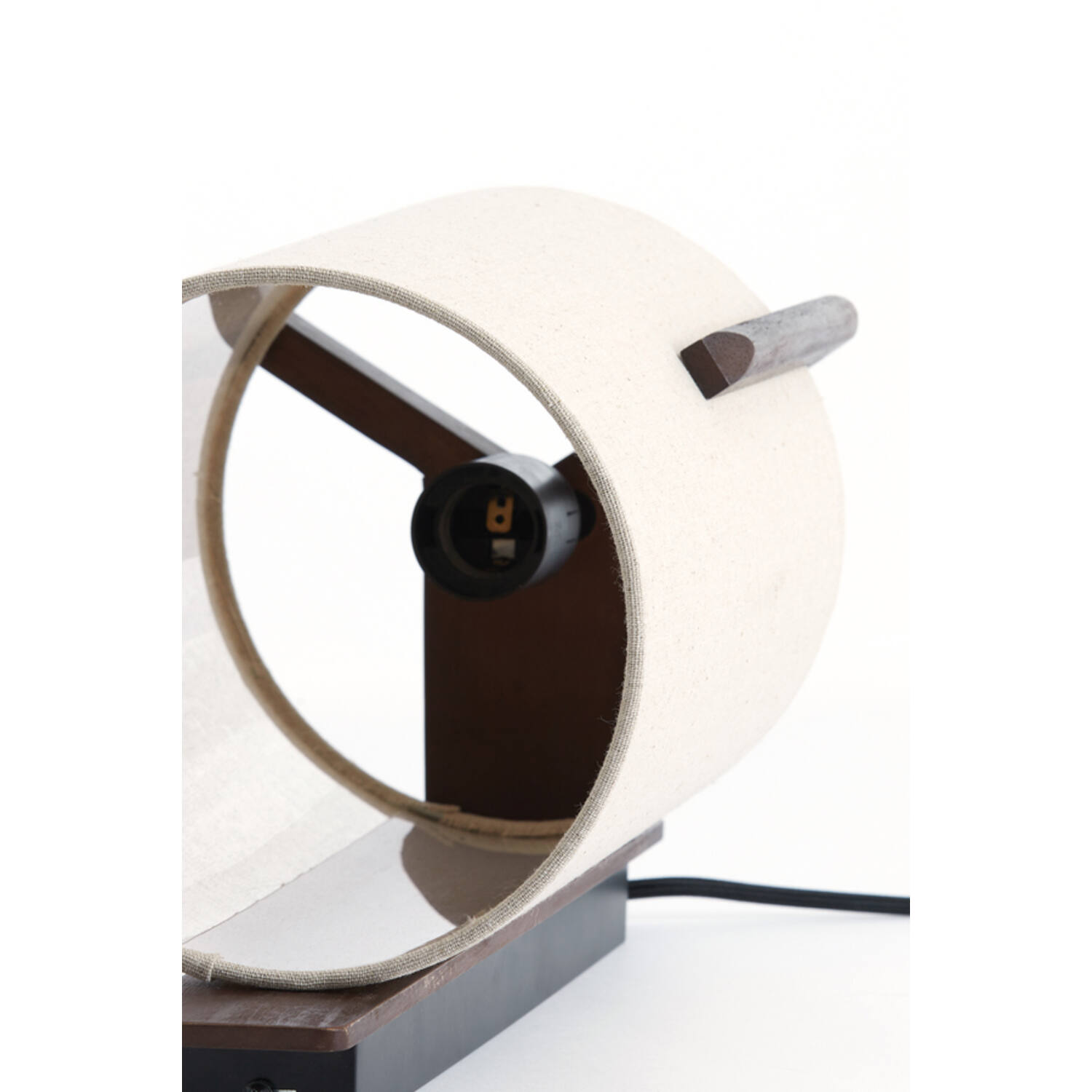 Wall lamp 22x18x36 cm LITTO dark brown+linen natural