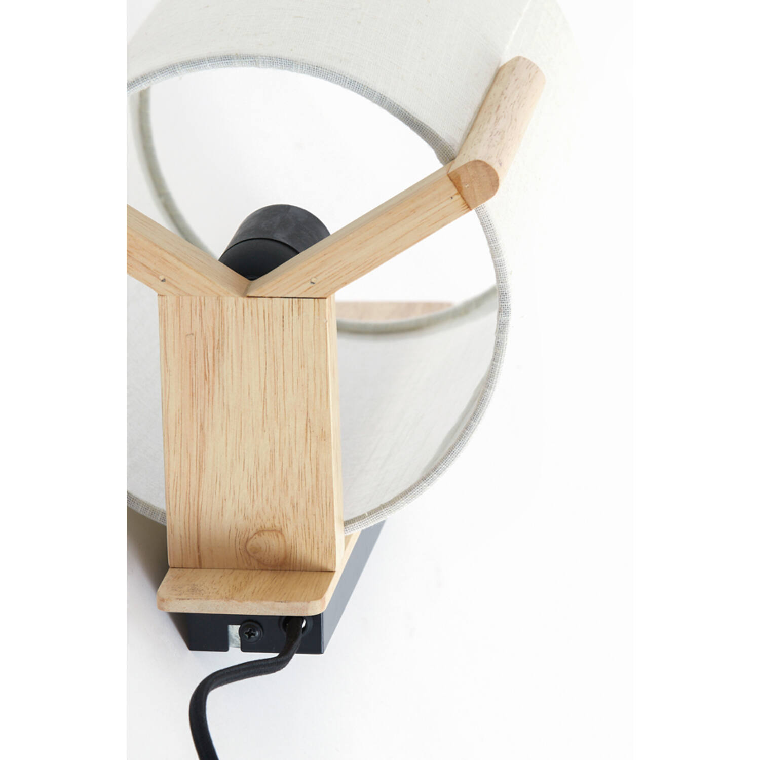 Wall lamp 22x18x36 cm LITTO natural+linen white
