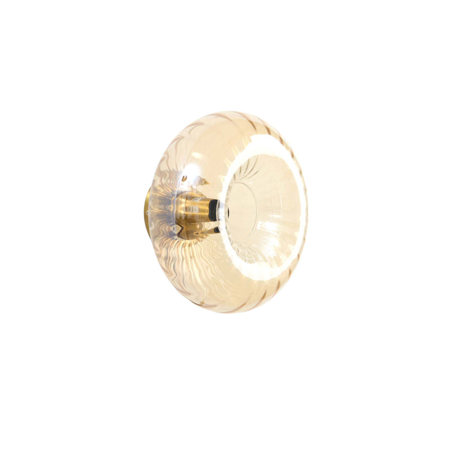 Wall lamp Ø30 cm MASHA glass amber+gold