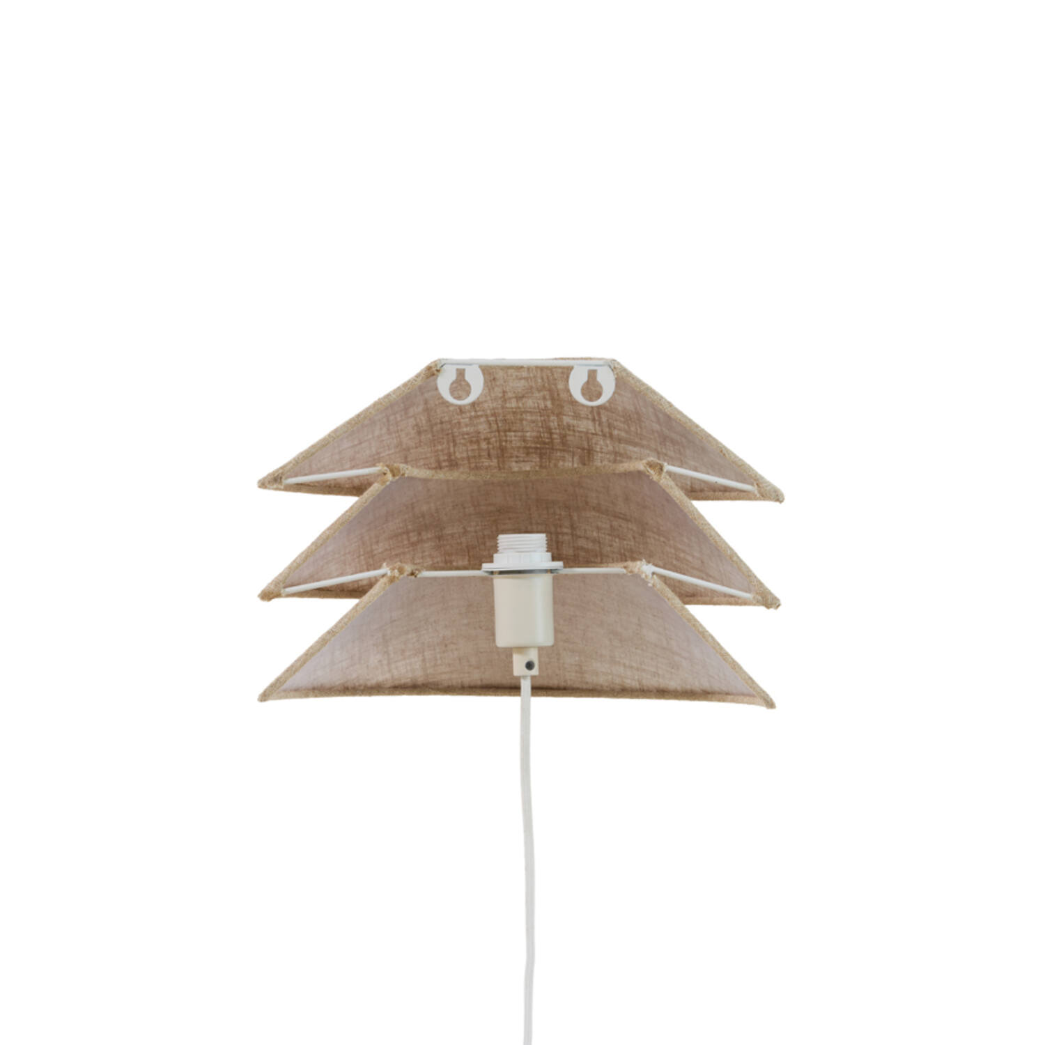 Wall lamp E14 28x14x19 cm WARIDO linen natural