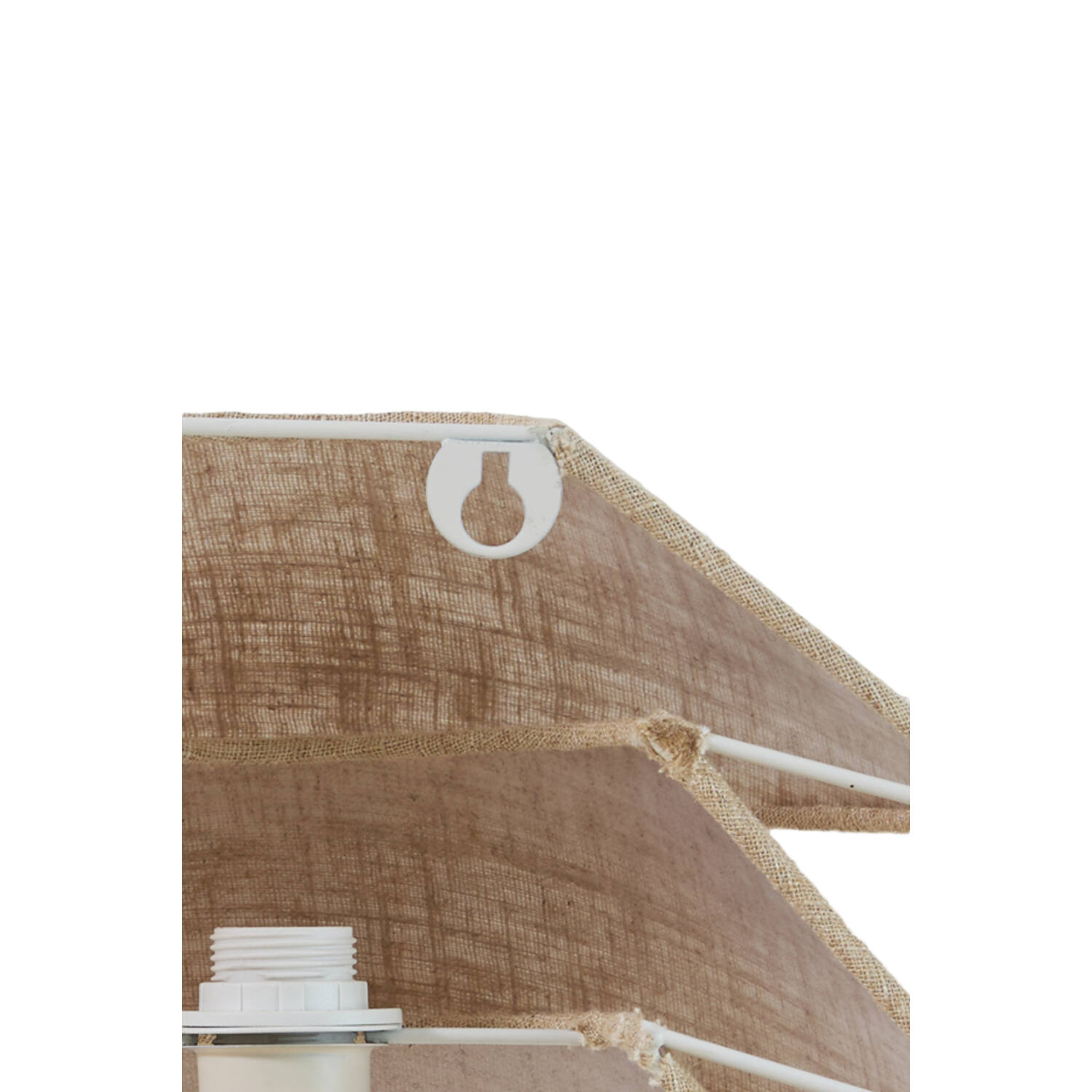 Wall lamp E14 28x14x19 cm WARIDO linen natural