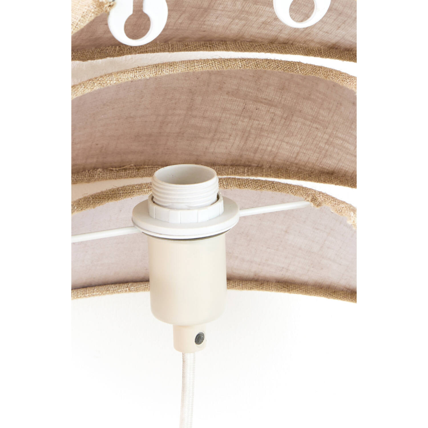 Wall lamp E14 28x14x19 cm WARIDO linen natural