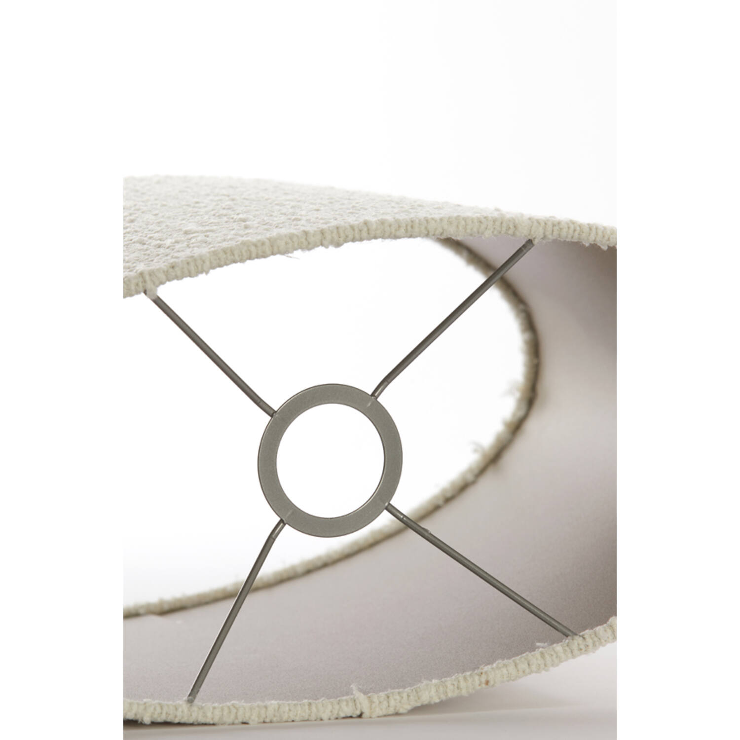 Pantalla de lámpara ovalado recto y estrecho 38-17,5-28 cm BOLERO blanco