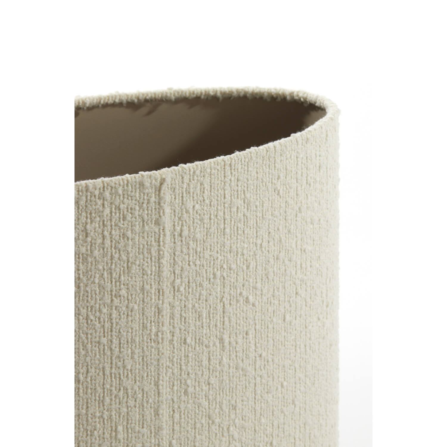Pantalla de lámpara ovalado recto y estrecho 38-17,5-28 cm BOLERO blanco