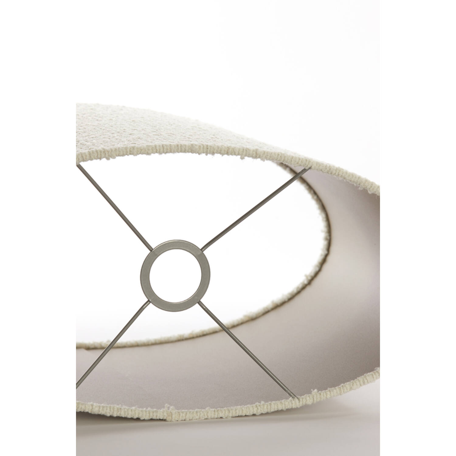 Pantalla de lámpara ovalado recto y estrecho 45-21-32 cm BOLERO blanco