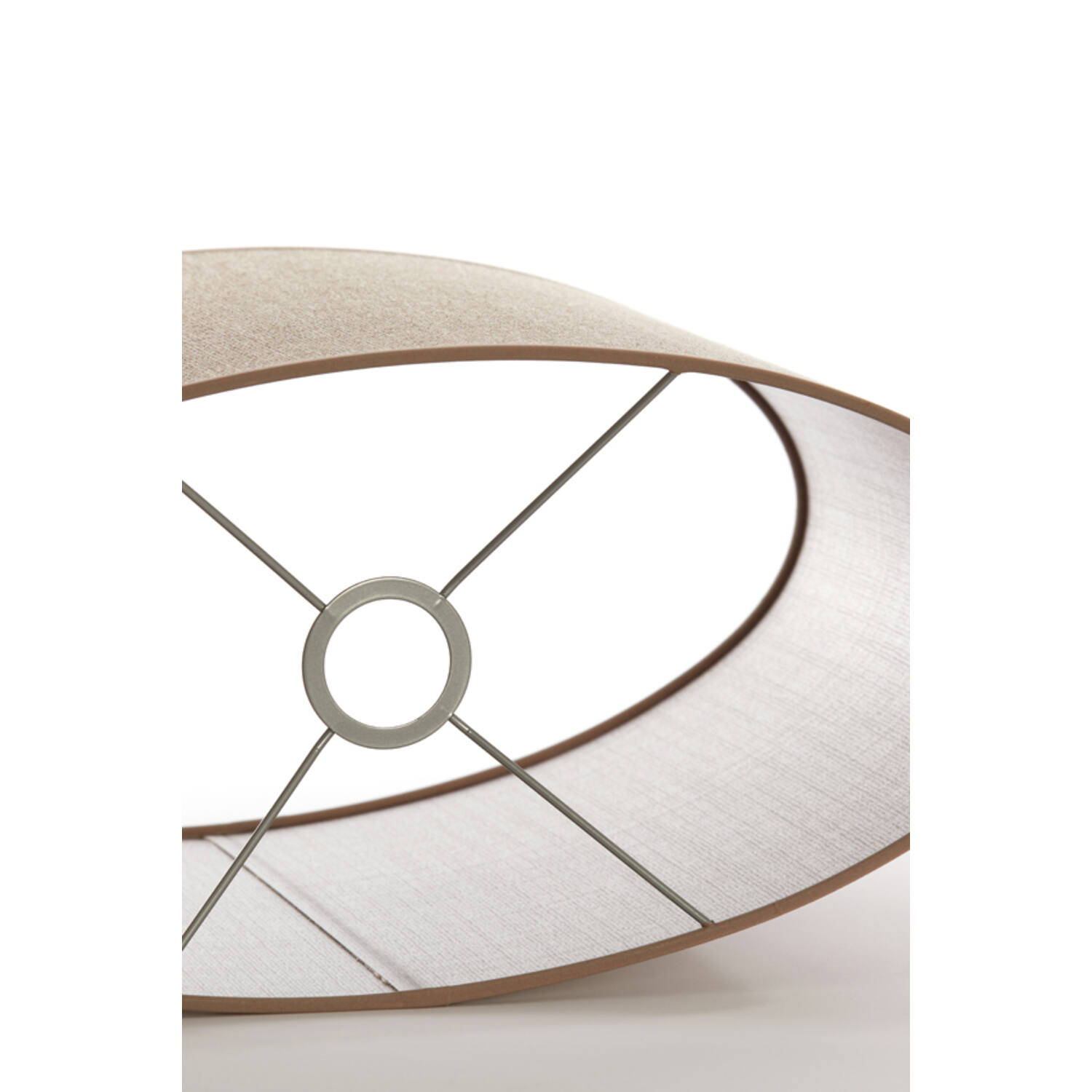 Pantalla de lámpara ovalado recto y estrecho 45-21-32 cm CADEN beige