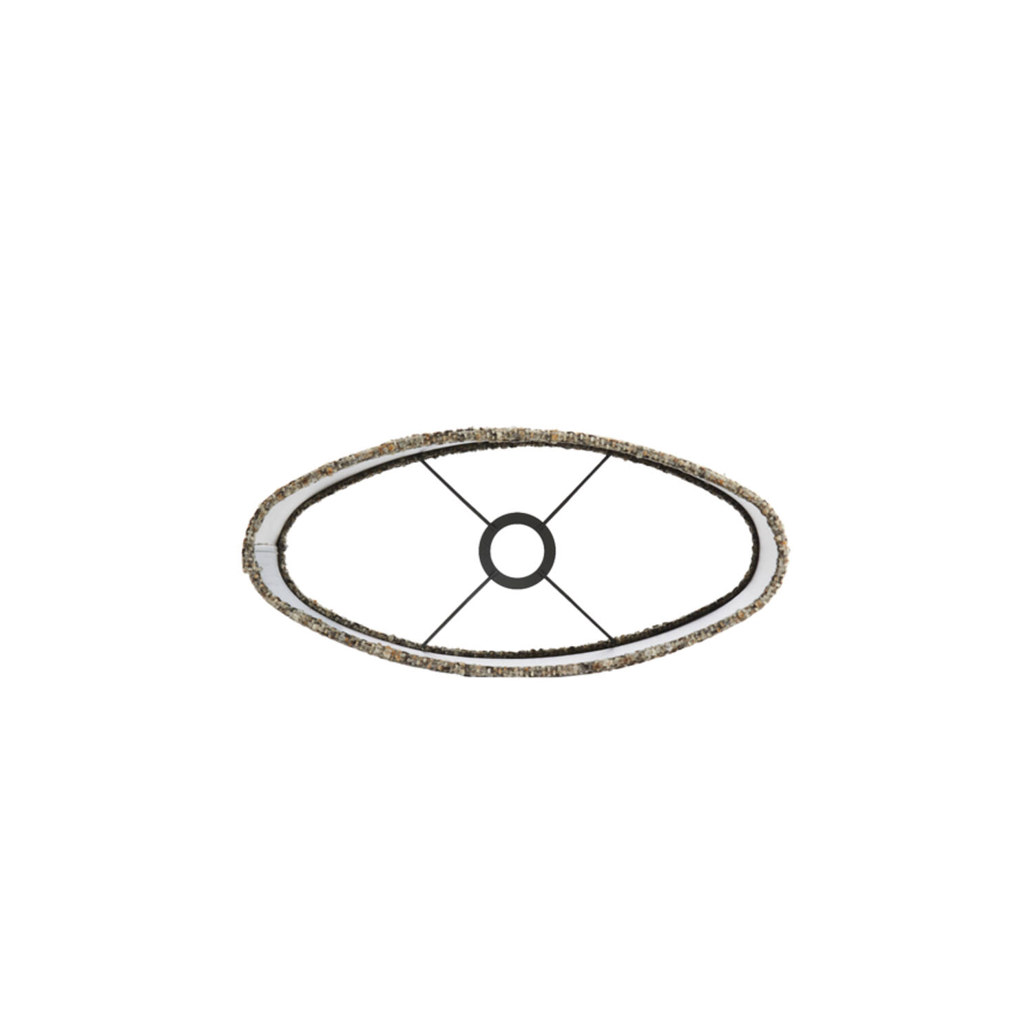 Shade oval straight slim 38-17,5-28 cm OSIRE grey-brown