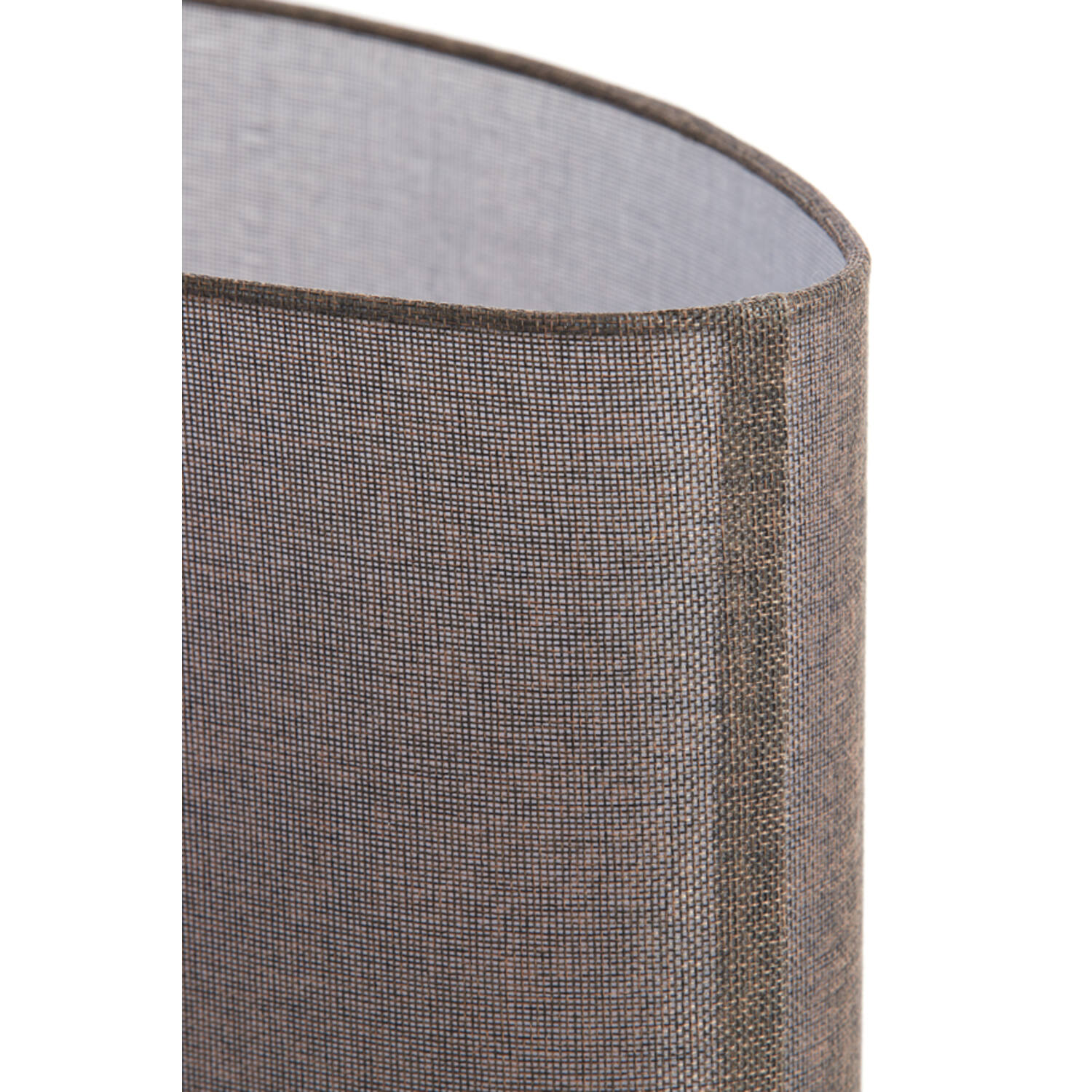Kap ovaal 45-21-32 cm BRANFO linnen donker bruin