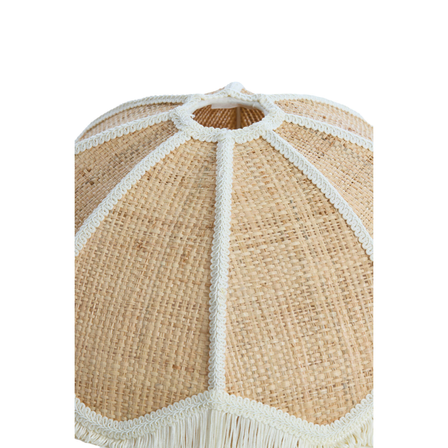 Kap Ø35x26 cm MALACIA raffia naturel+crème