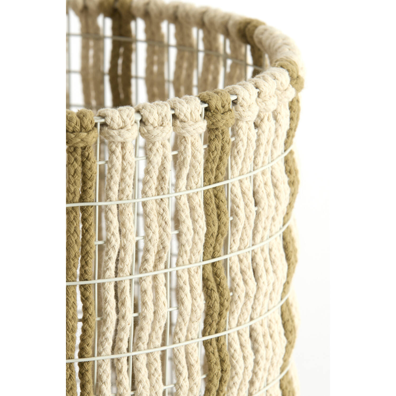 Shade cylinder 26-26-36,5 cm SIMBELIN cream+olive green