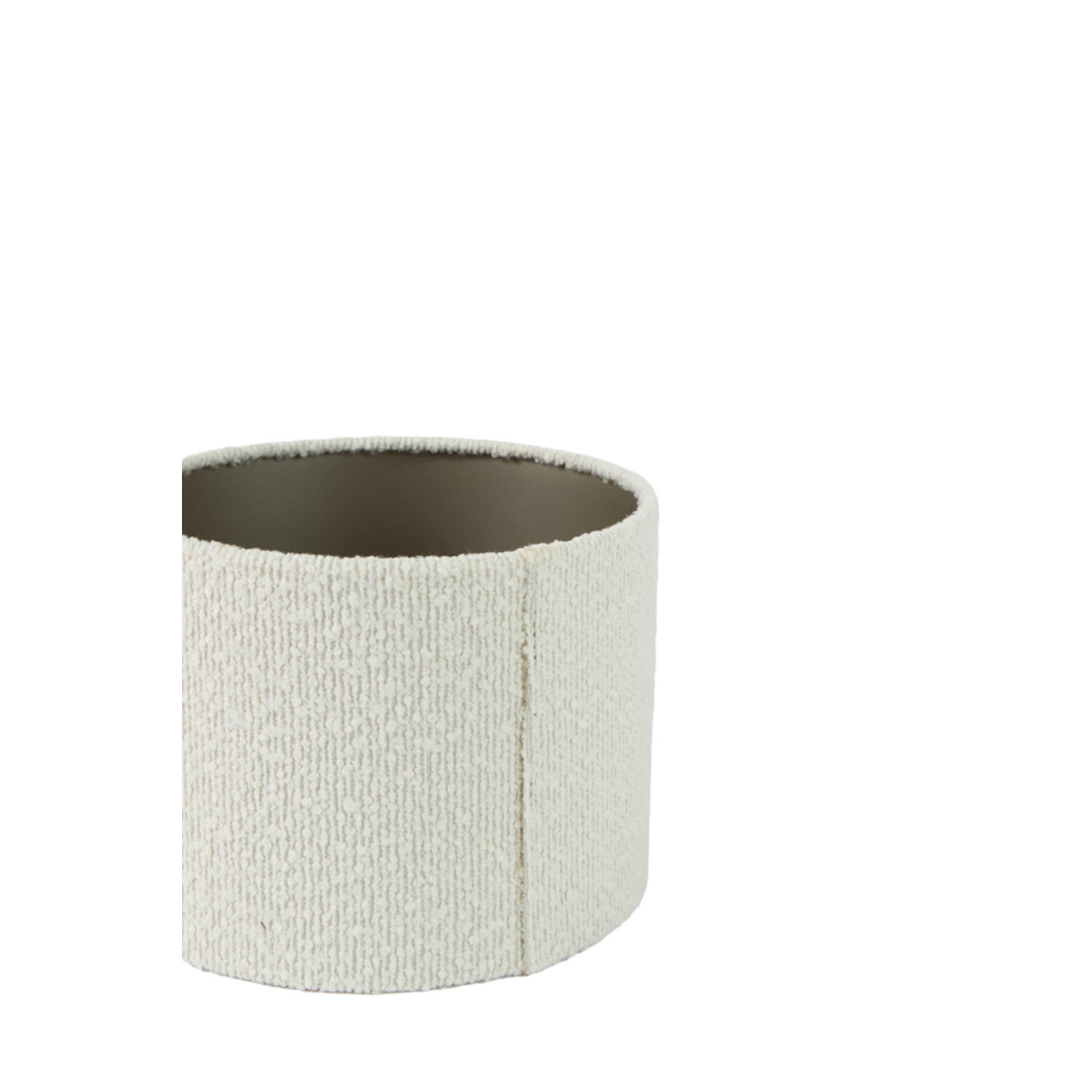 Shade cylinder 20-20-15 cm BOUCLE white