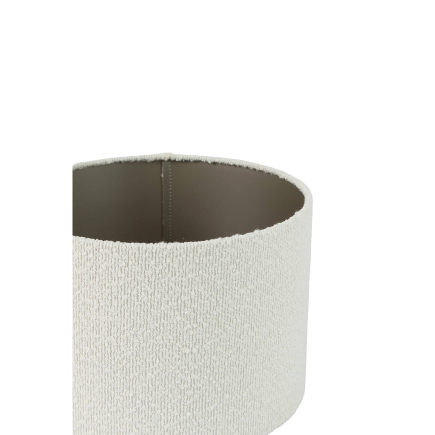 Shade cylinder 25-25-18 cm BOUCLE white