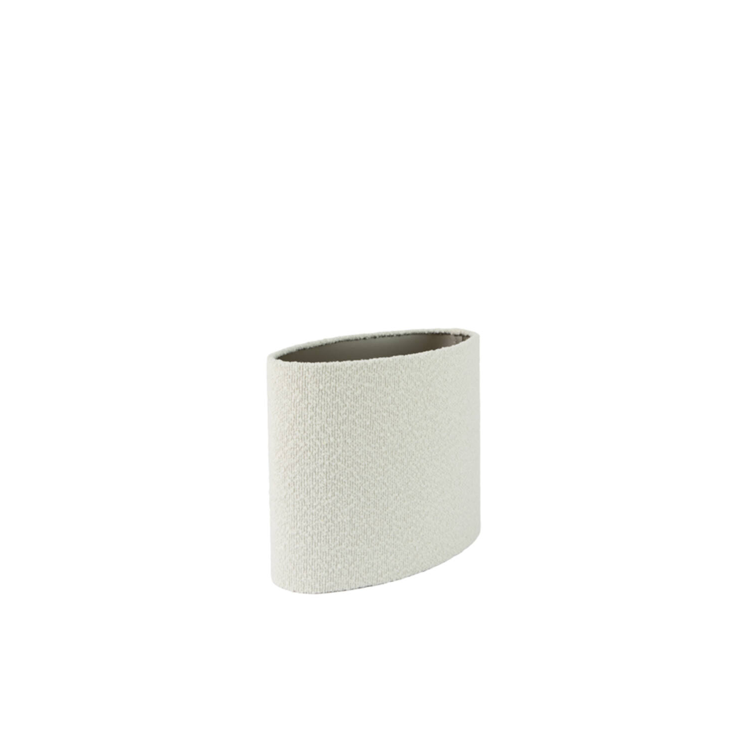 Shade oval straight slim 30-15-25 cm BOUCLE white