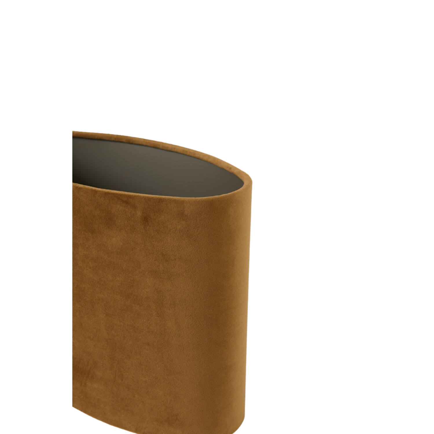 Shade oval straight slim 30-15-25 cm VELOURS cognac