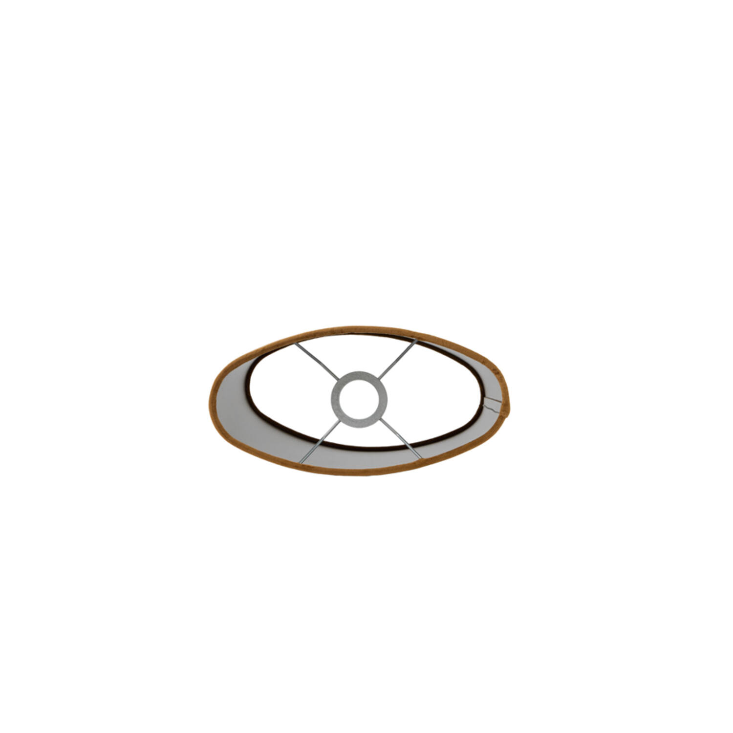 Shade oval straight slim 30-15-25 cm VELOURS cognac
