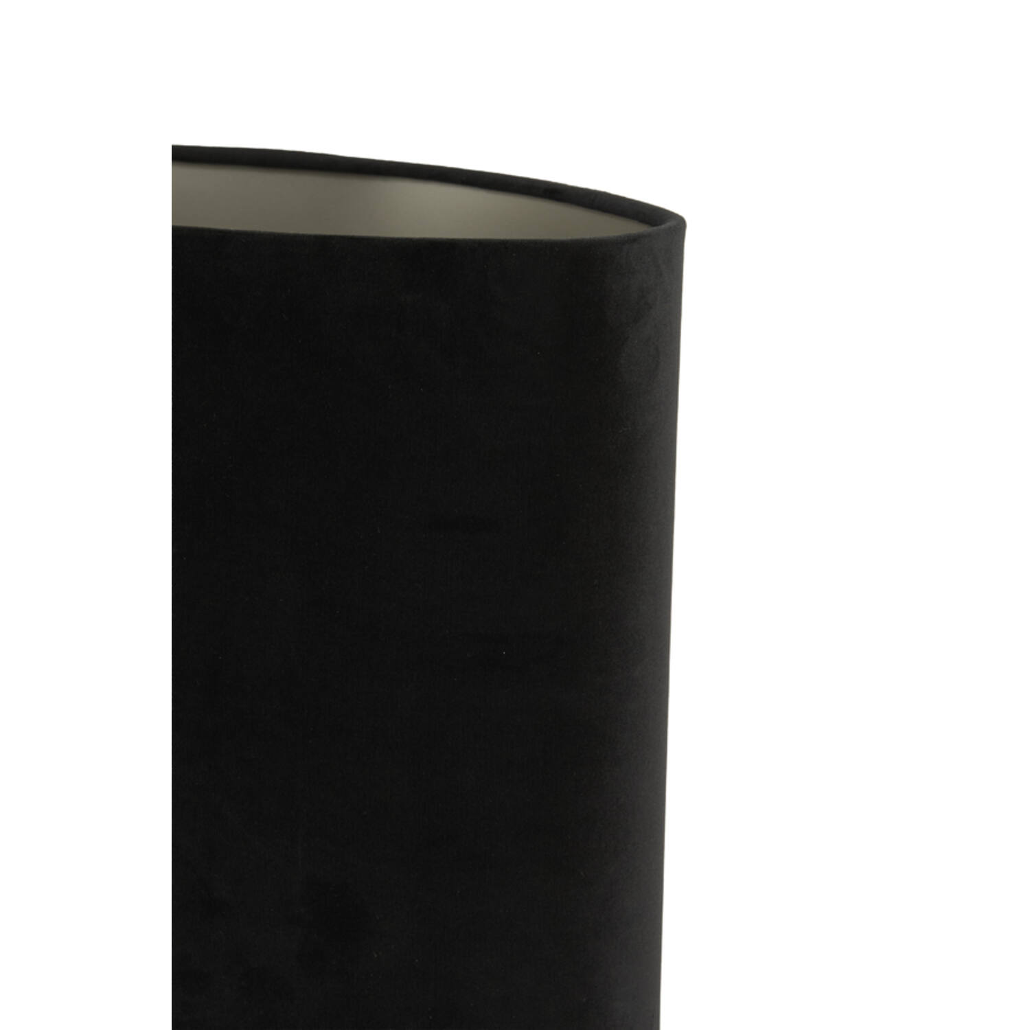 Shade oval straight slim 45-21-32 cm VELOURS black-taupe