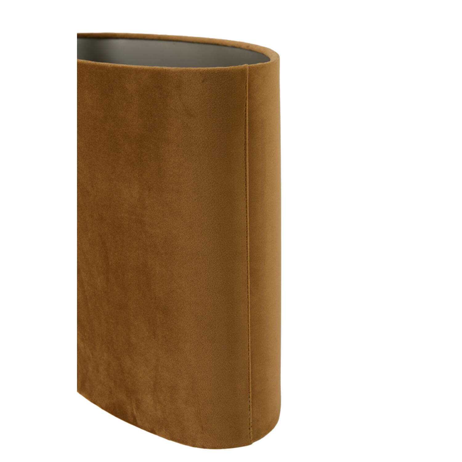 Shade oval straight slim 45-21-32 cm VELOURS cognac