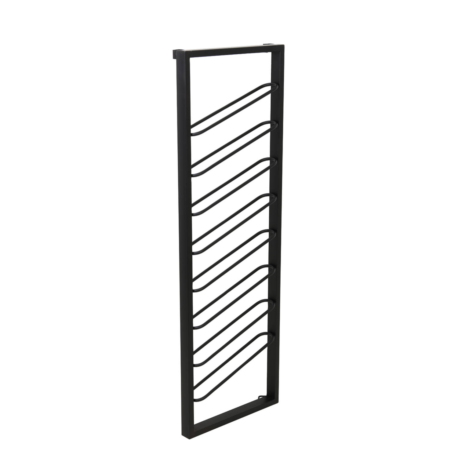 Wine rack 8 bottles 40x7x120 cm AMORE matt black