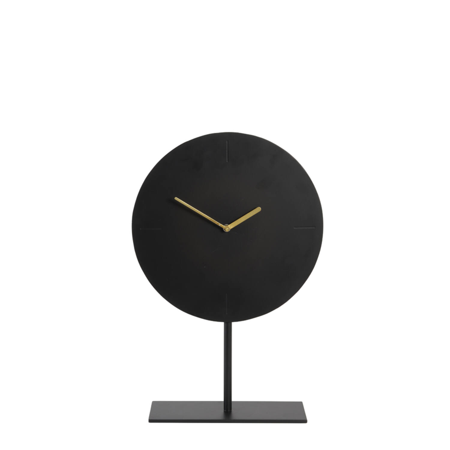 Klok op voet 30x10x45,5 cm WAIWO mat zwart-goud