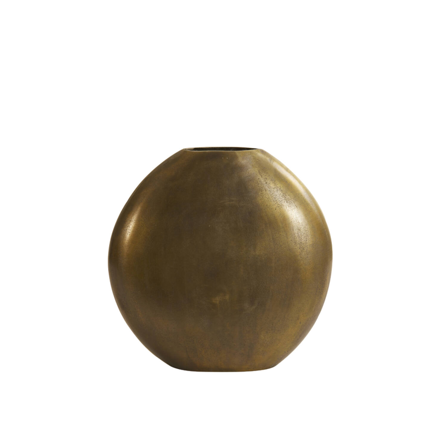 Vaas deco 42x7x42 cm POSITANO ovaal plat antiek brons