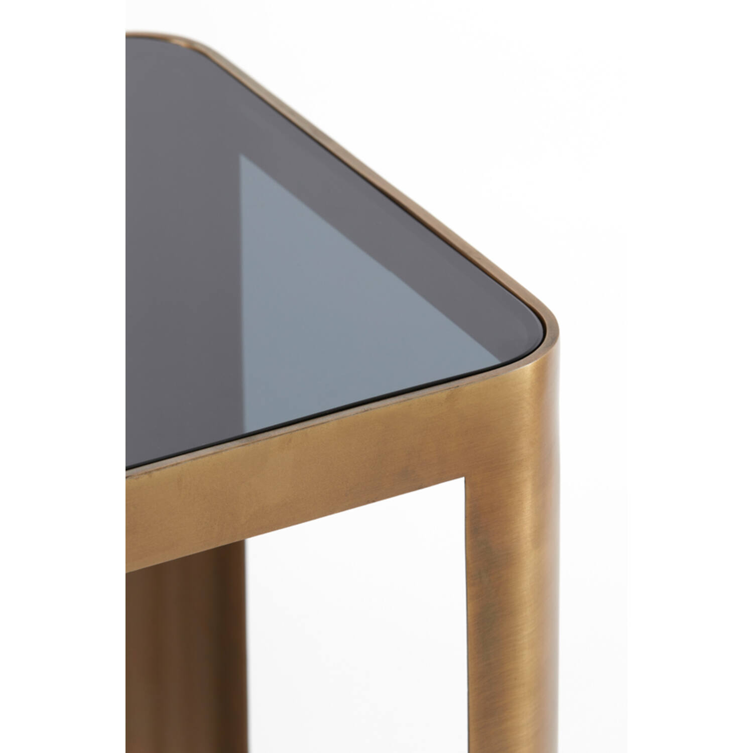 Bijzettafel S/2 30x30x40+45x45x50 cm OXE ant. br+smoke gl.