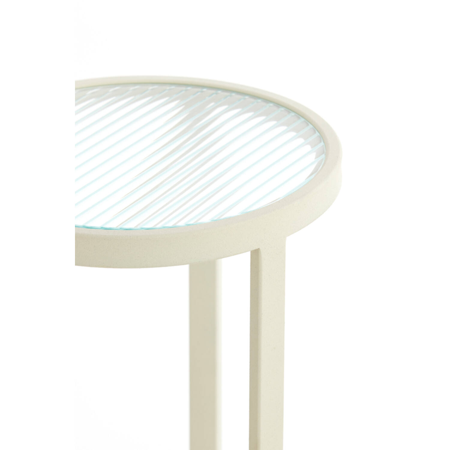 Pillar Ø30x60,5 cm RETIRO clear rib glass+cream