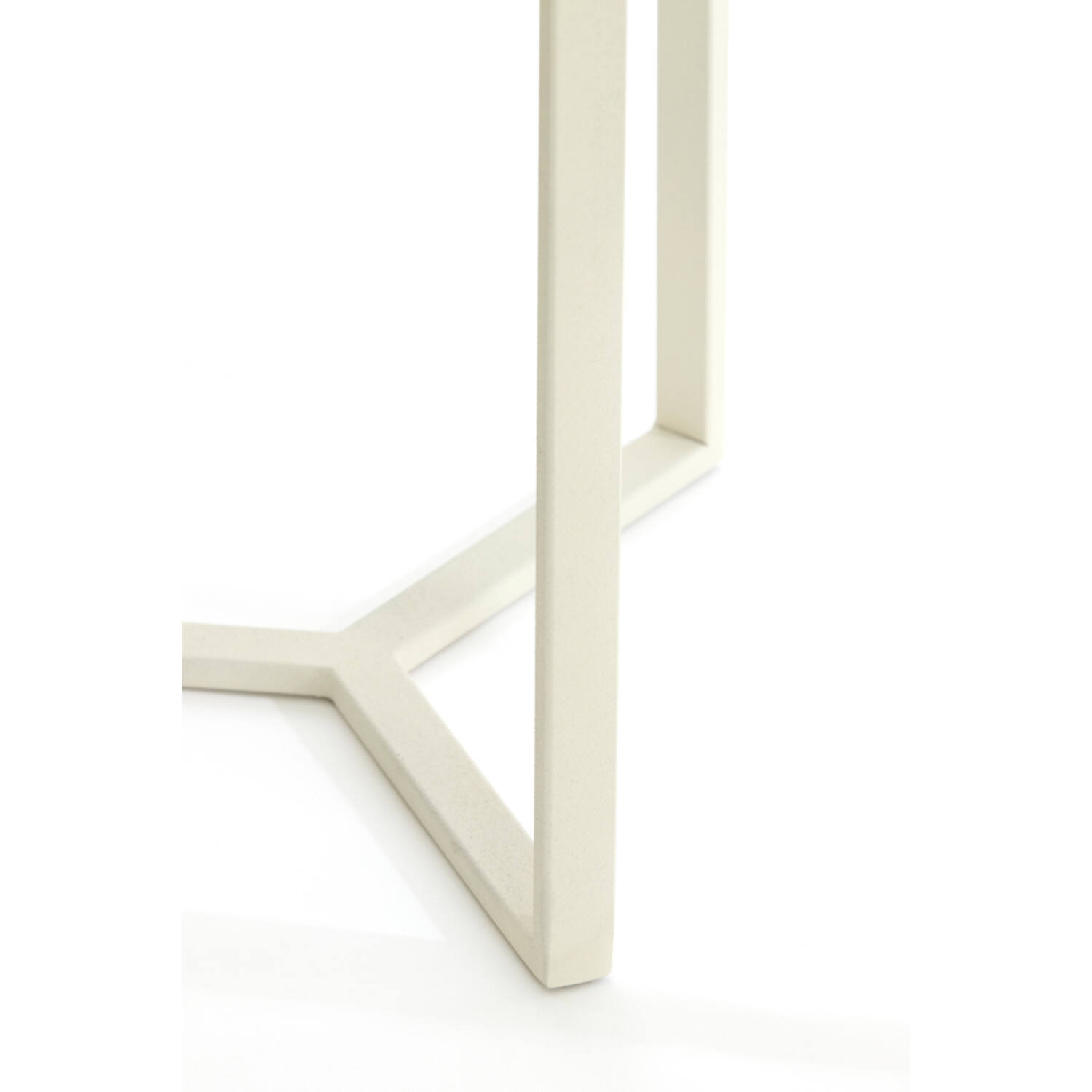 Zuil Ø35x81 cm RETIRO helder rib glas+crème